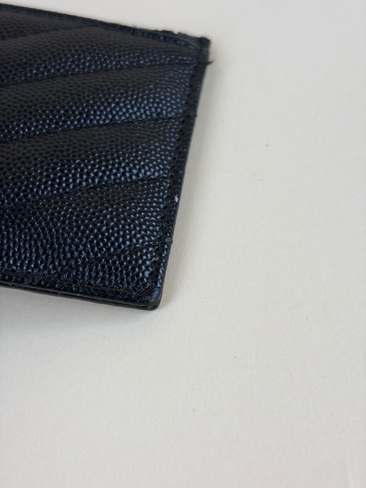 YSL cardholder black leather