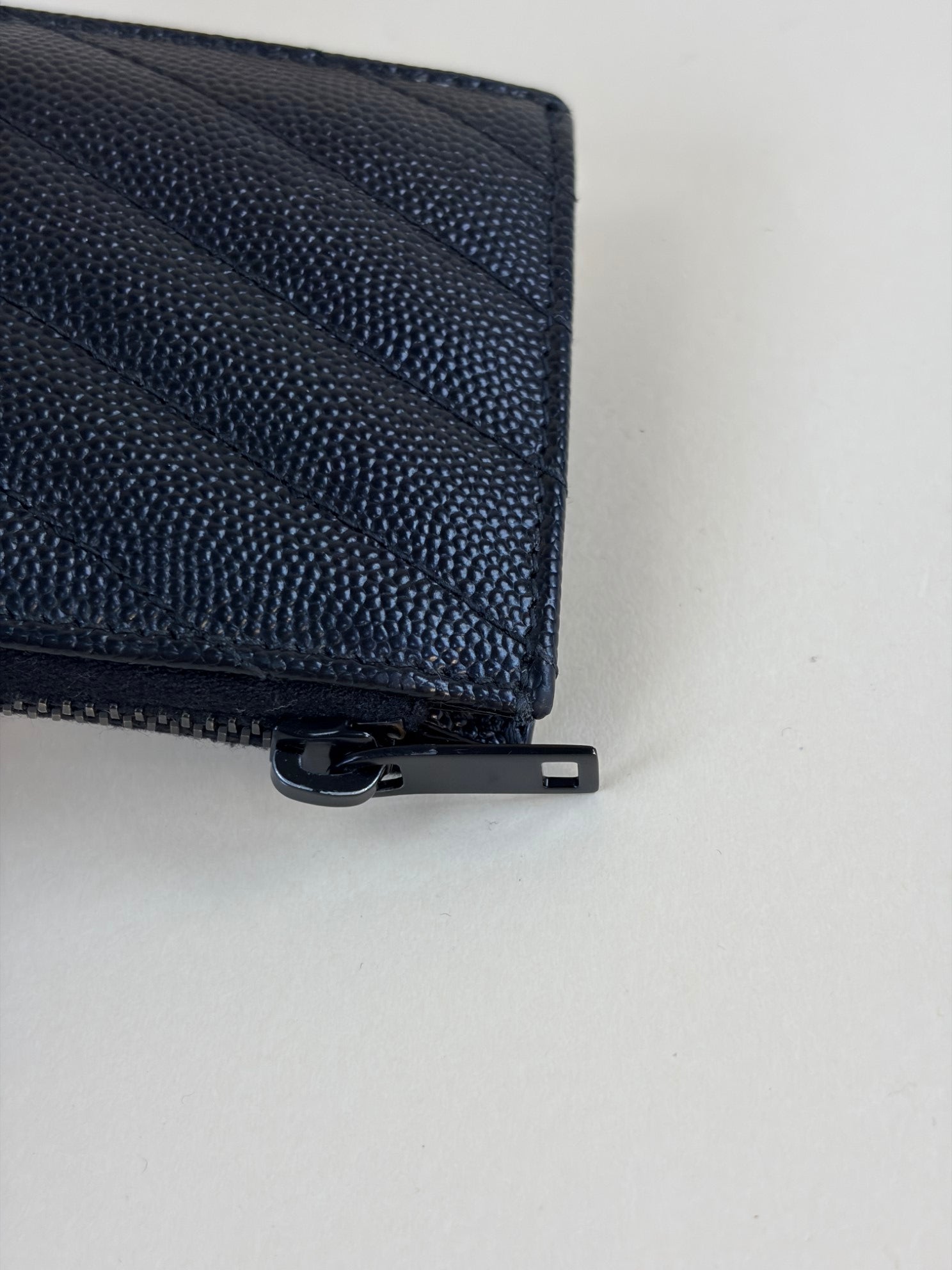 YSL cardholder black leather