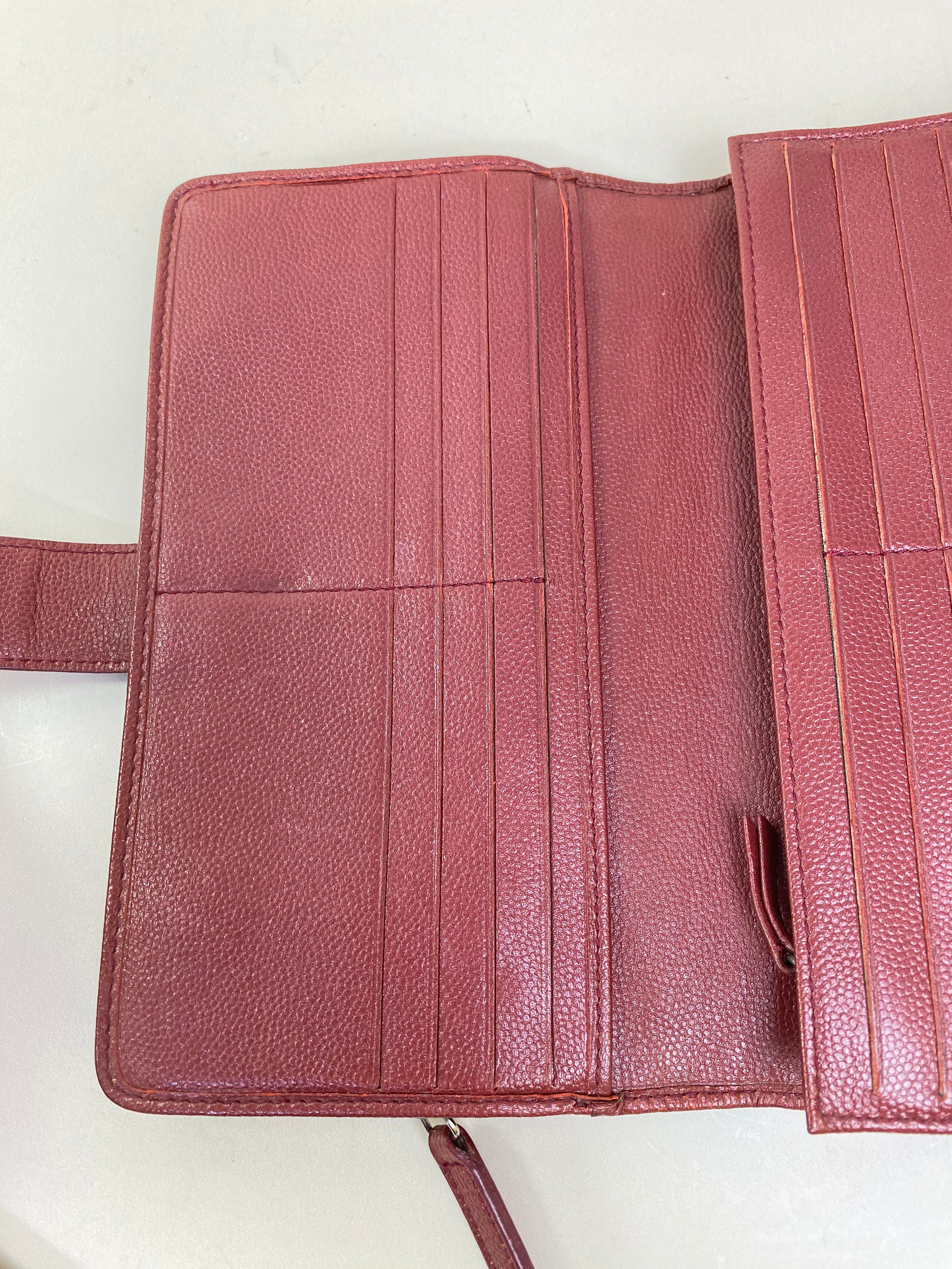 Chanel Red Fold Long Wallet