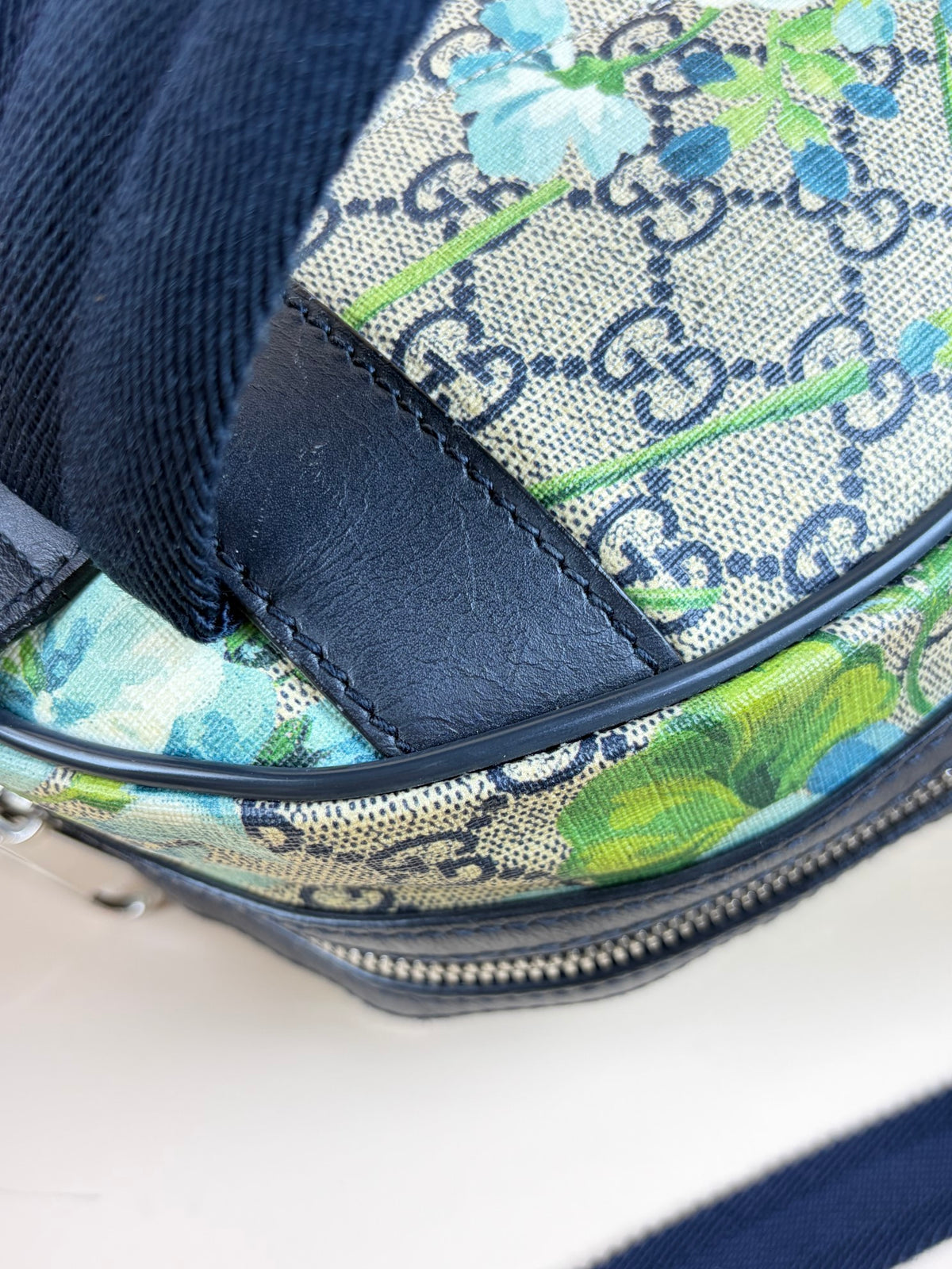 Gucci GG Supreme monogram blooms in blue Backpack Bag