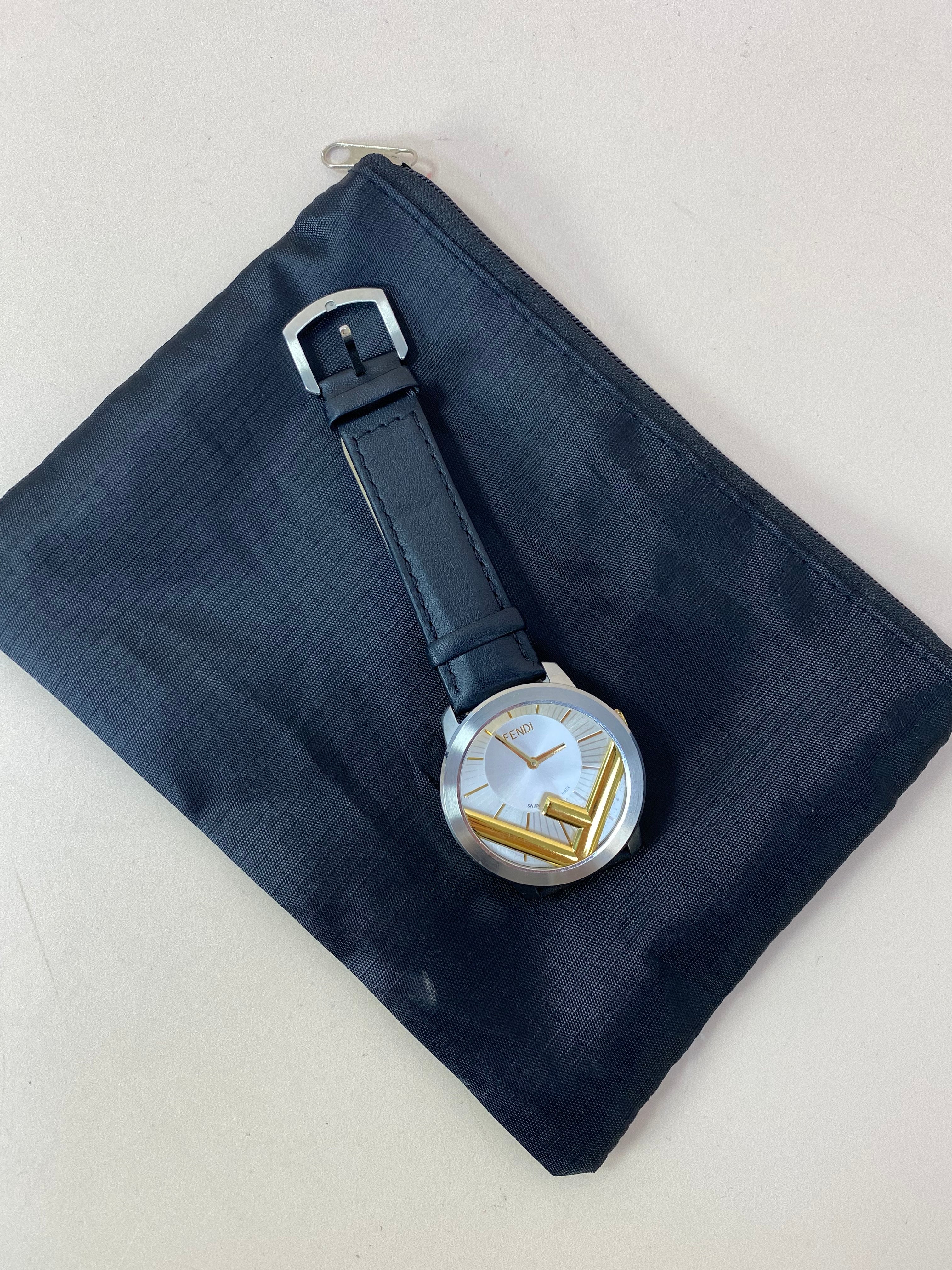 Fendi Black Runaway 40mm Watch