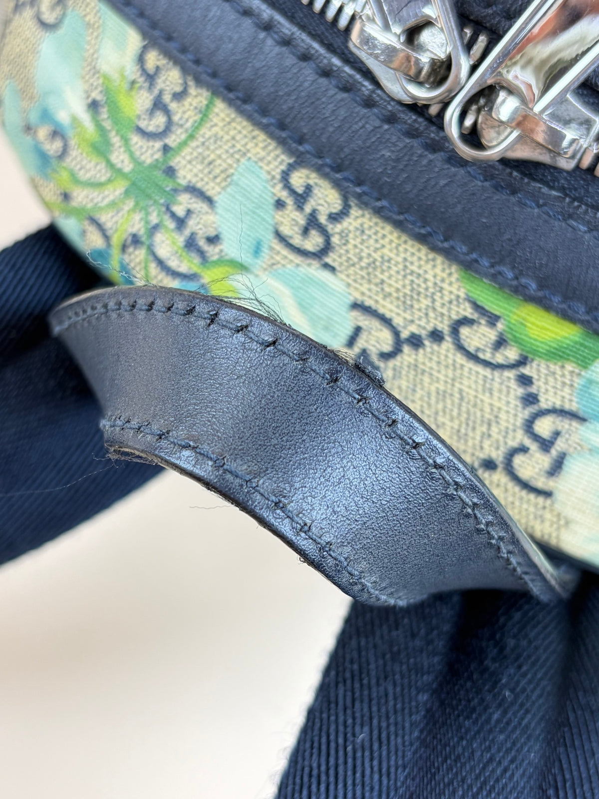 Gucci GG Supreme monogram blooms in blue Backpack Bag