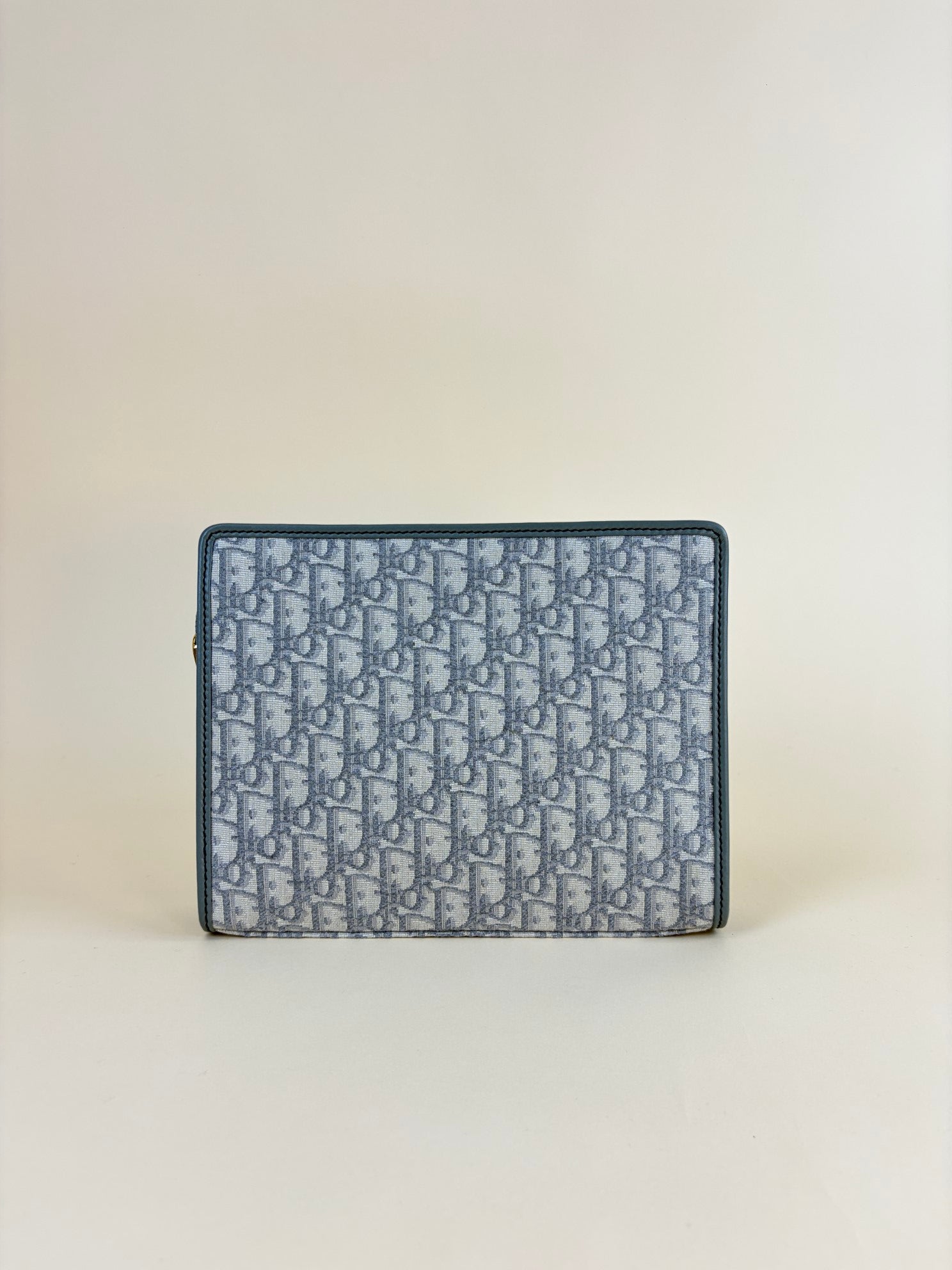 Dior grey oblique Montaigne pouch clutch