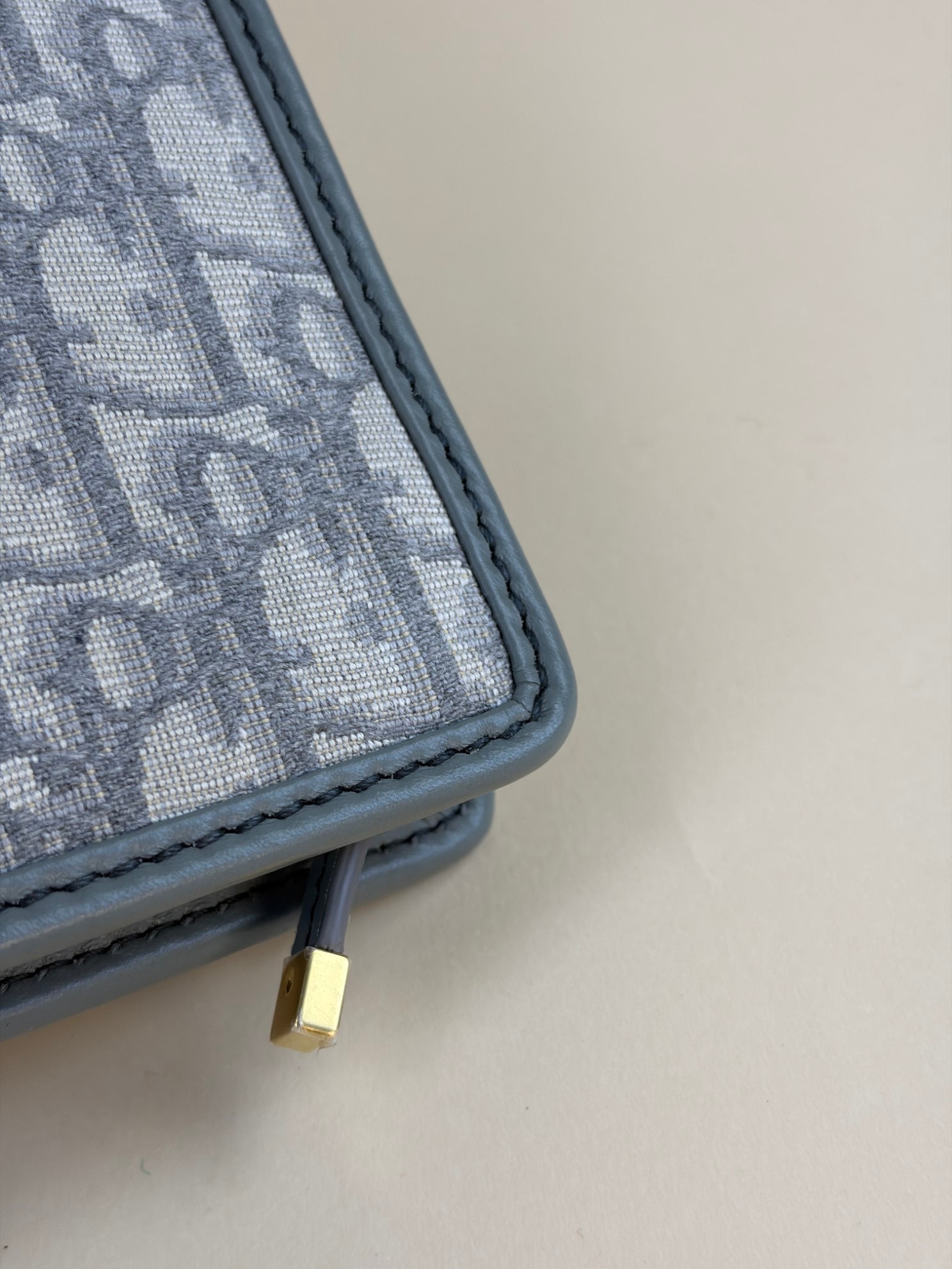 Dior grey oblique Montaigne pouch clutch