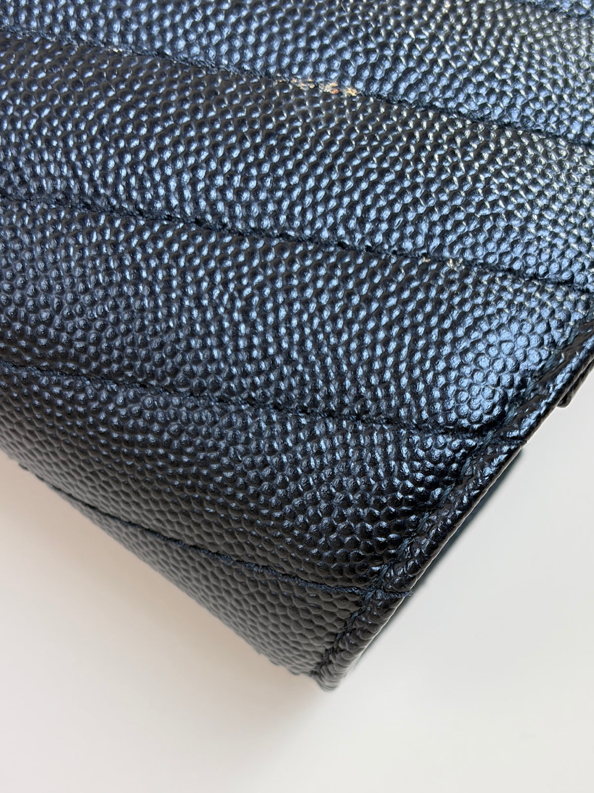 YSL black Cassandre Classic Wallet On Chain