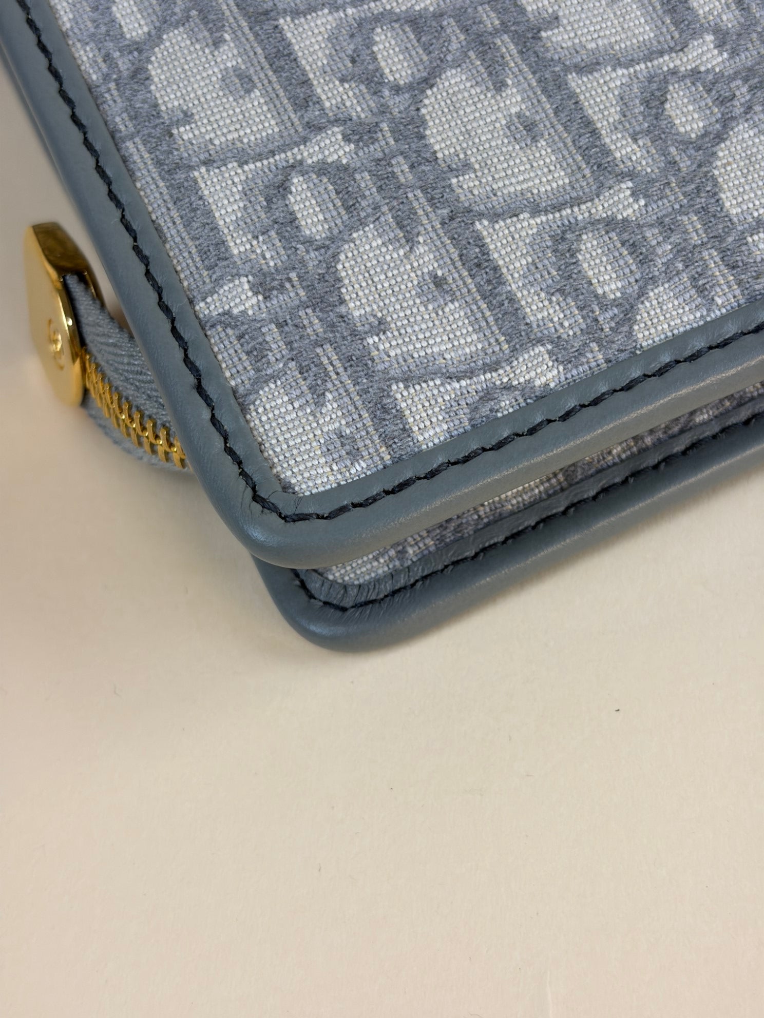 Dior grey oblique Montaigne pouch clutch