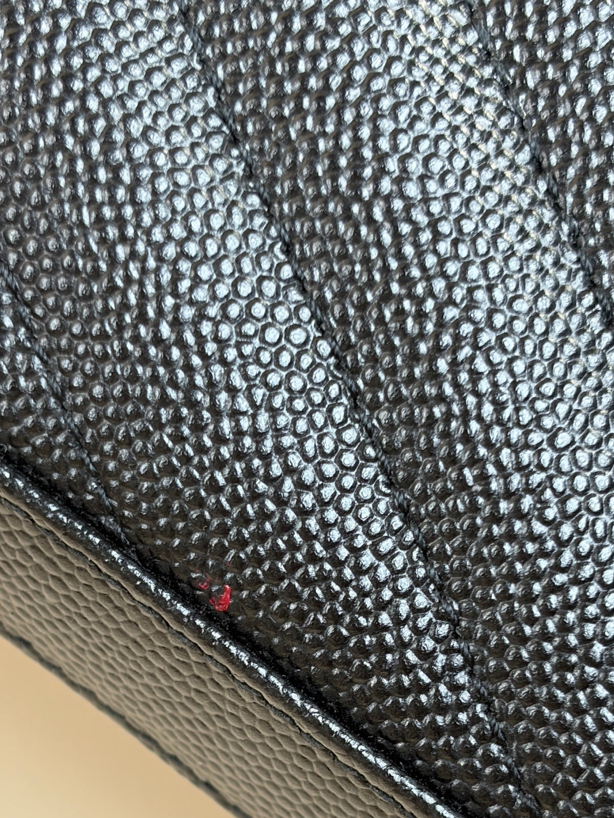 YSL black Cassandre Classic Wallet On Chain