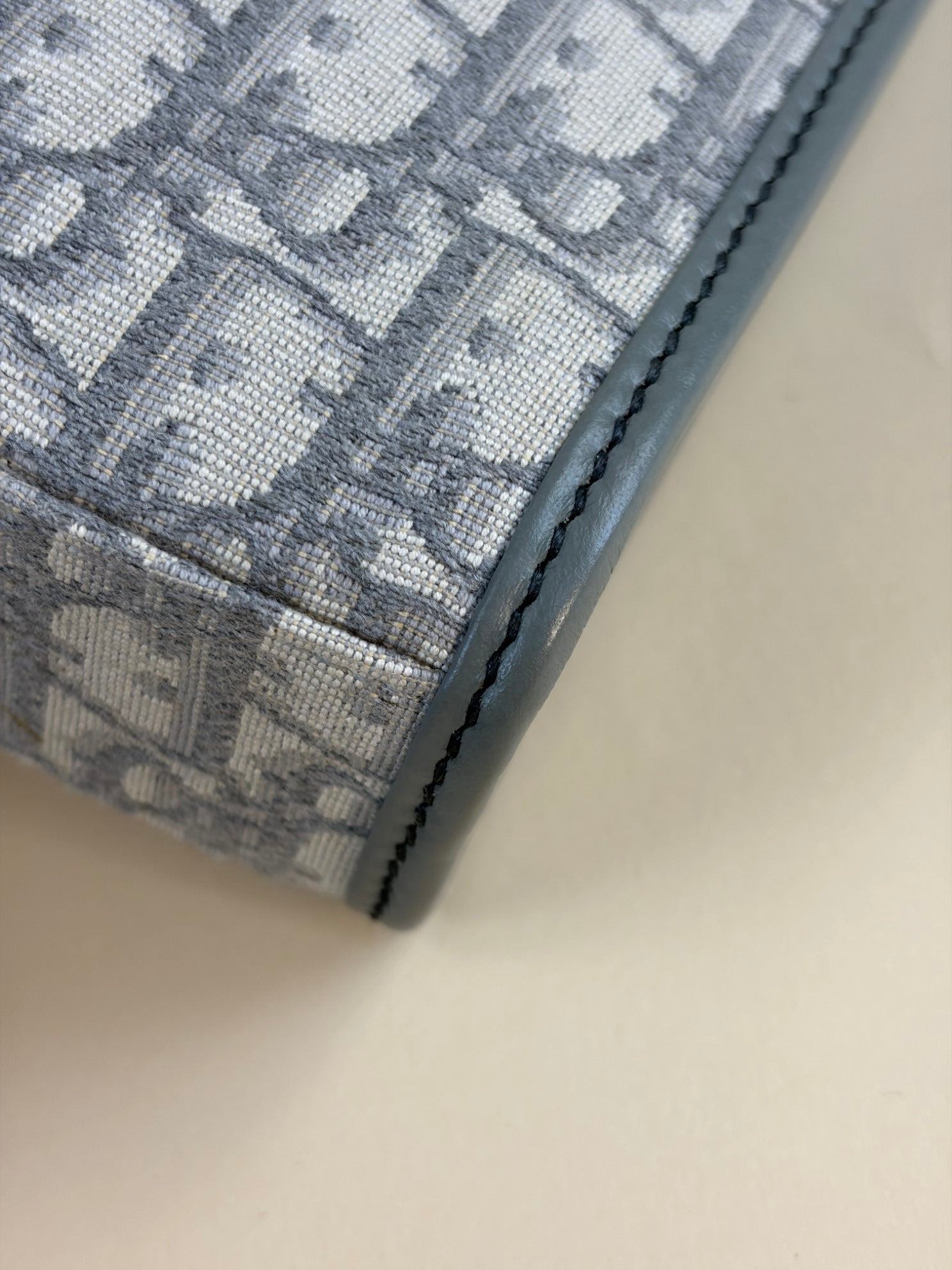 Dior grey oblique Montaigne pouch clutch