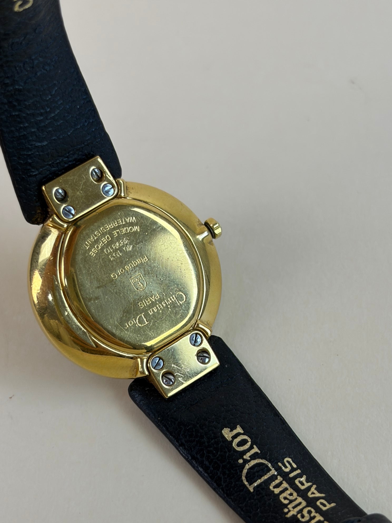 Christian Dior Black Moon leather band Watch