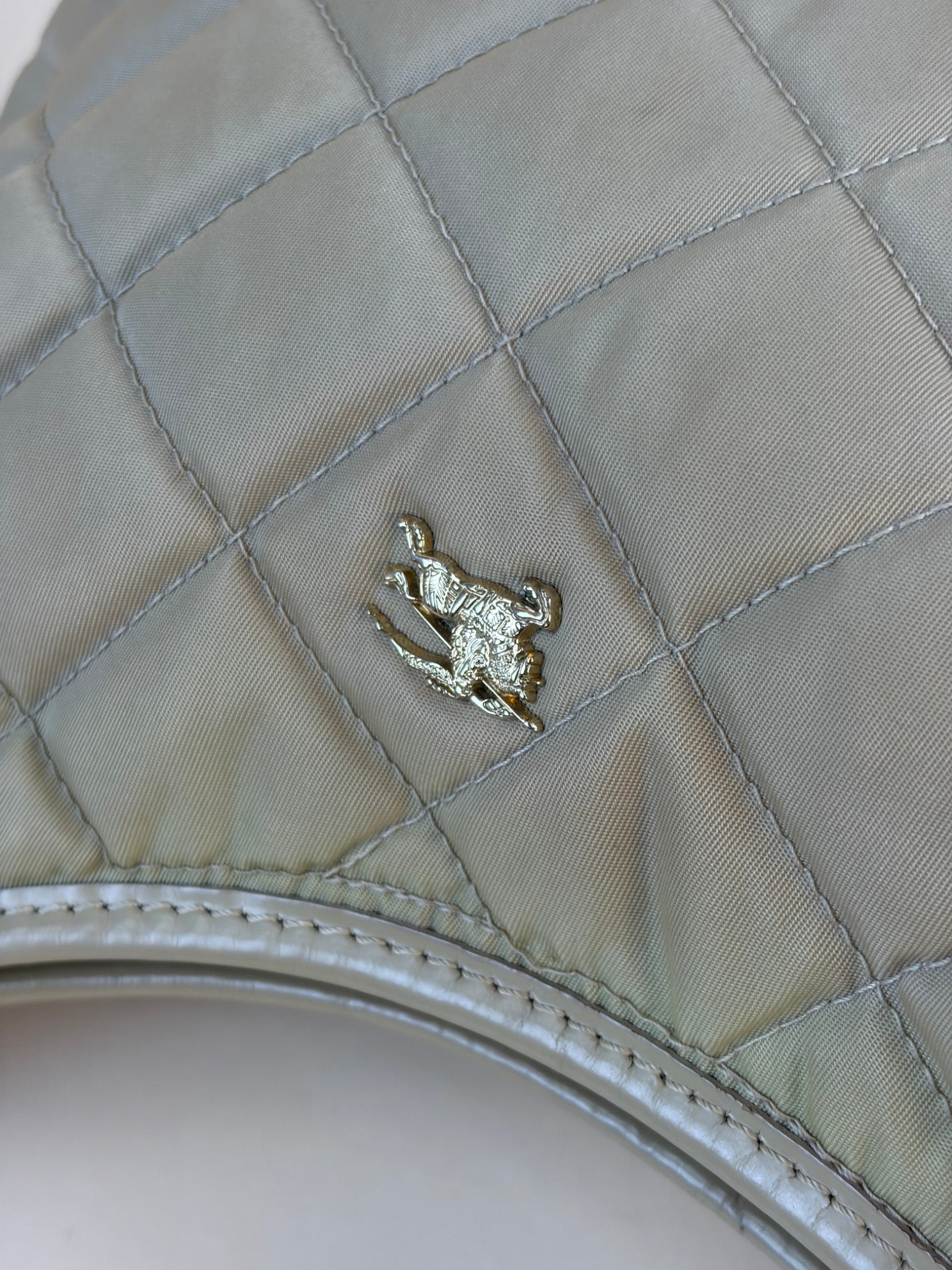 burberry quilted nylon beige canvas and leather