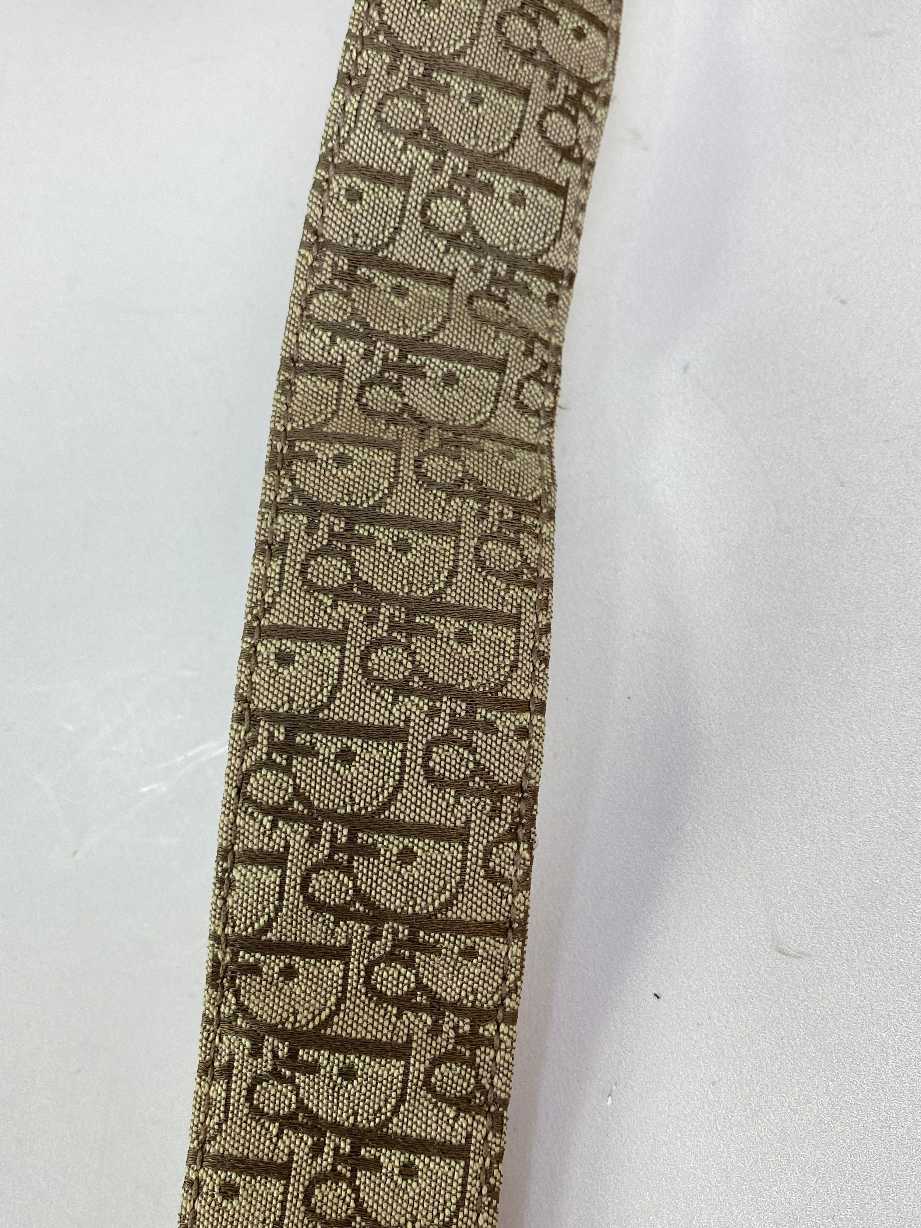 Christian Dior Monogram Red Logo Buckle Reversible Belt