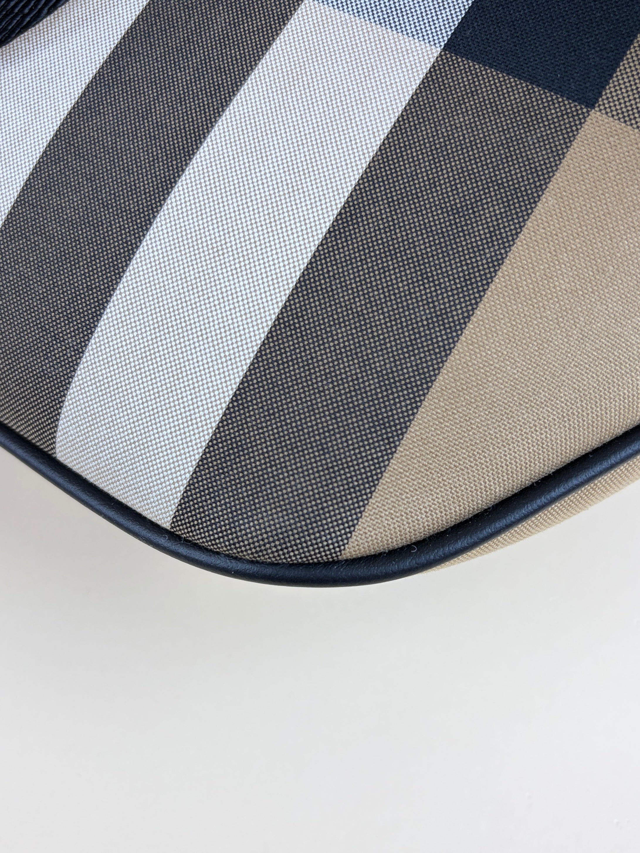 Burberry Taupe Brown IP Check Sonny Bum Bag
