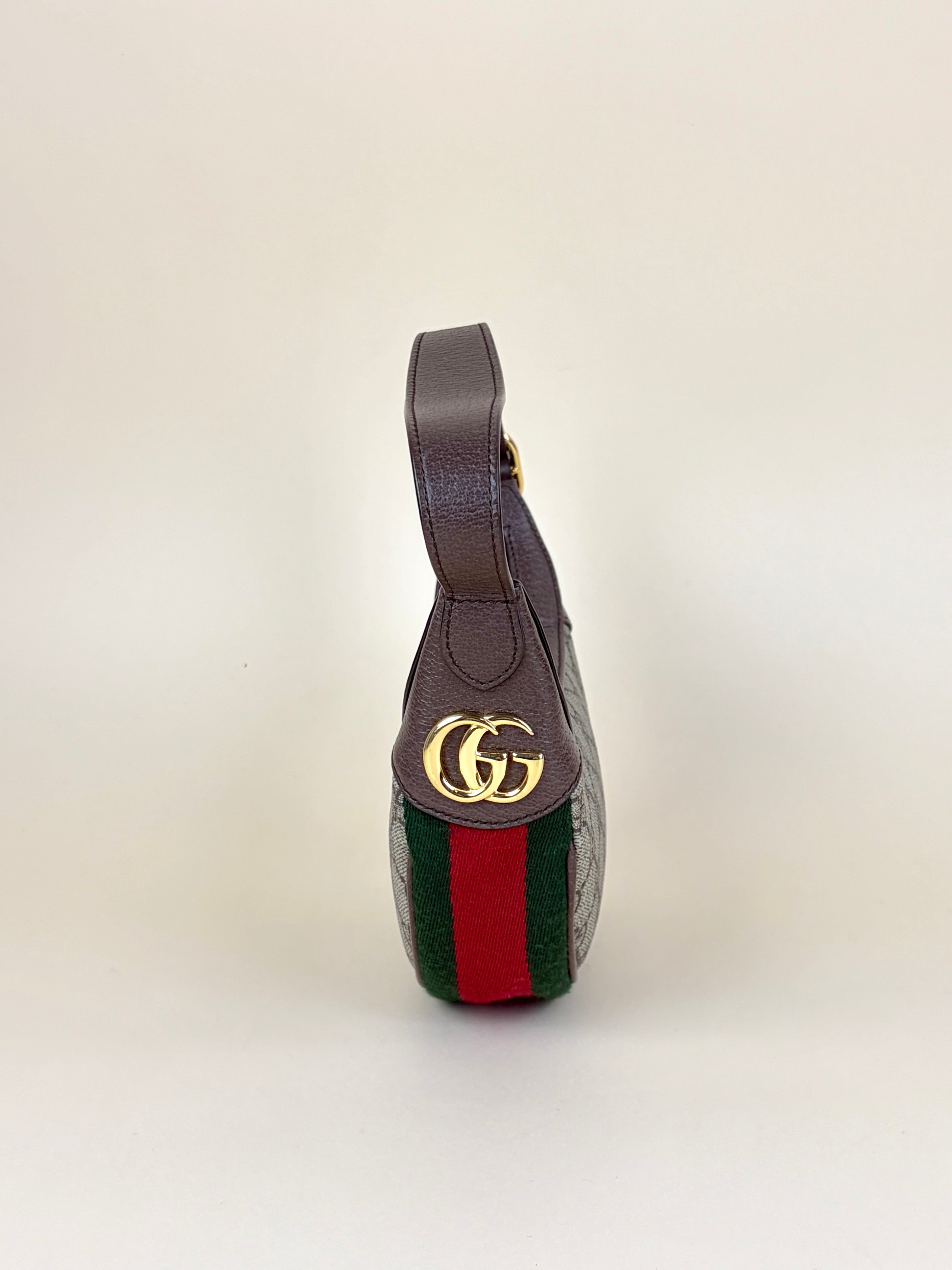 Gucci Tricolor GG Supreme Monogram Mini Ophidia Half Moon Hobo Bag