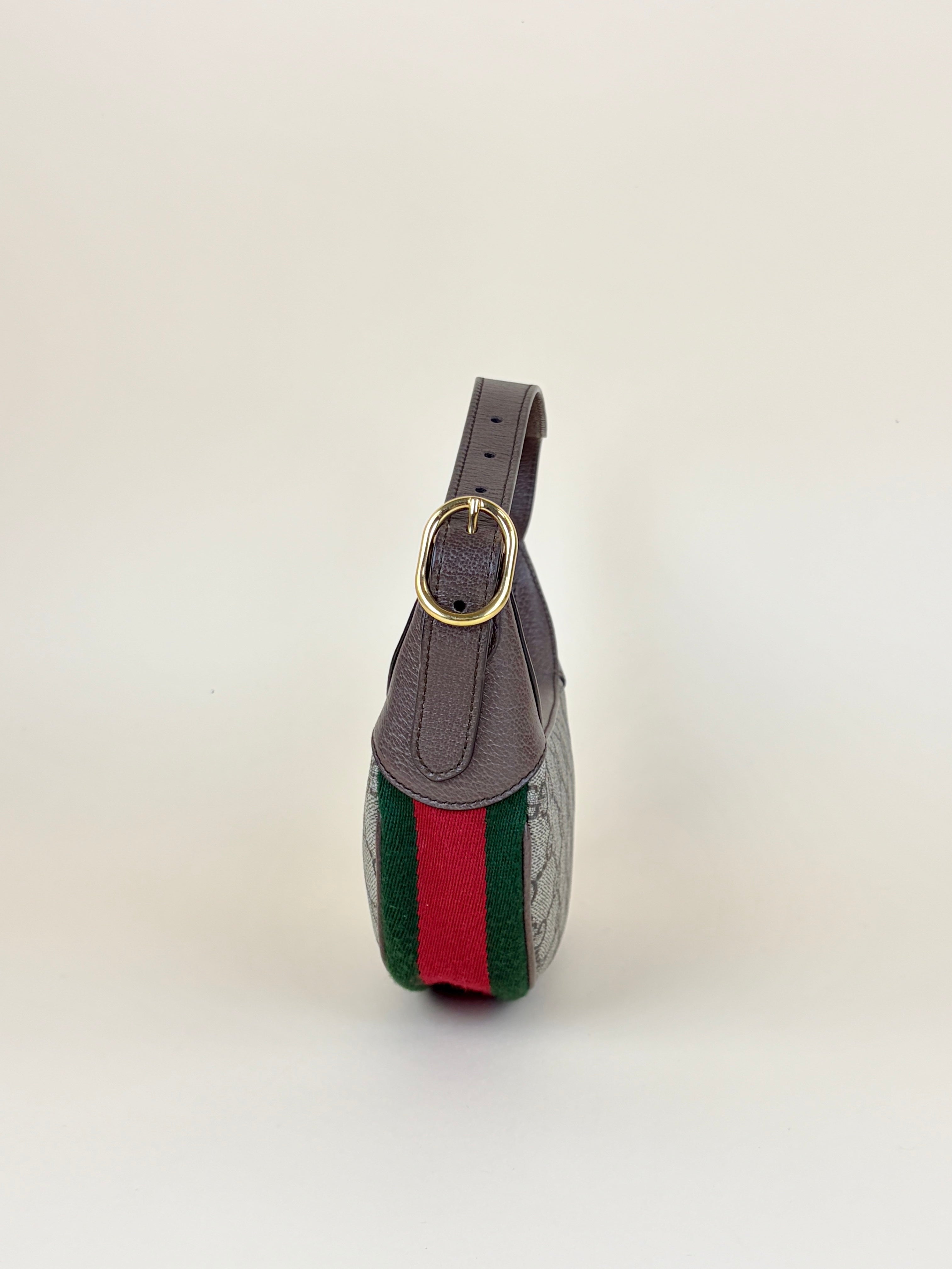Gucci Tricolor GG Supreme Monogram Mini Ophidia Half Moon Hobo Bag