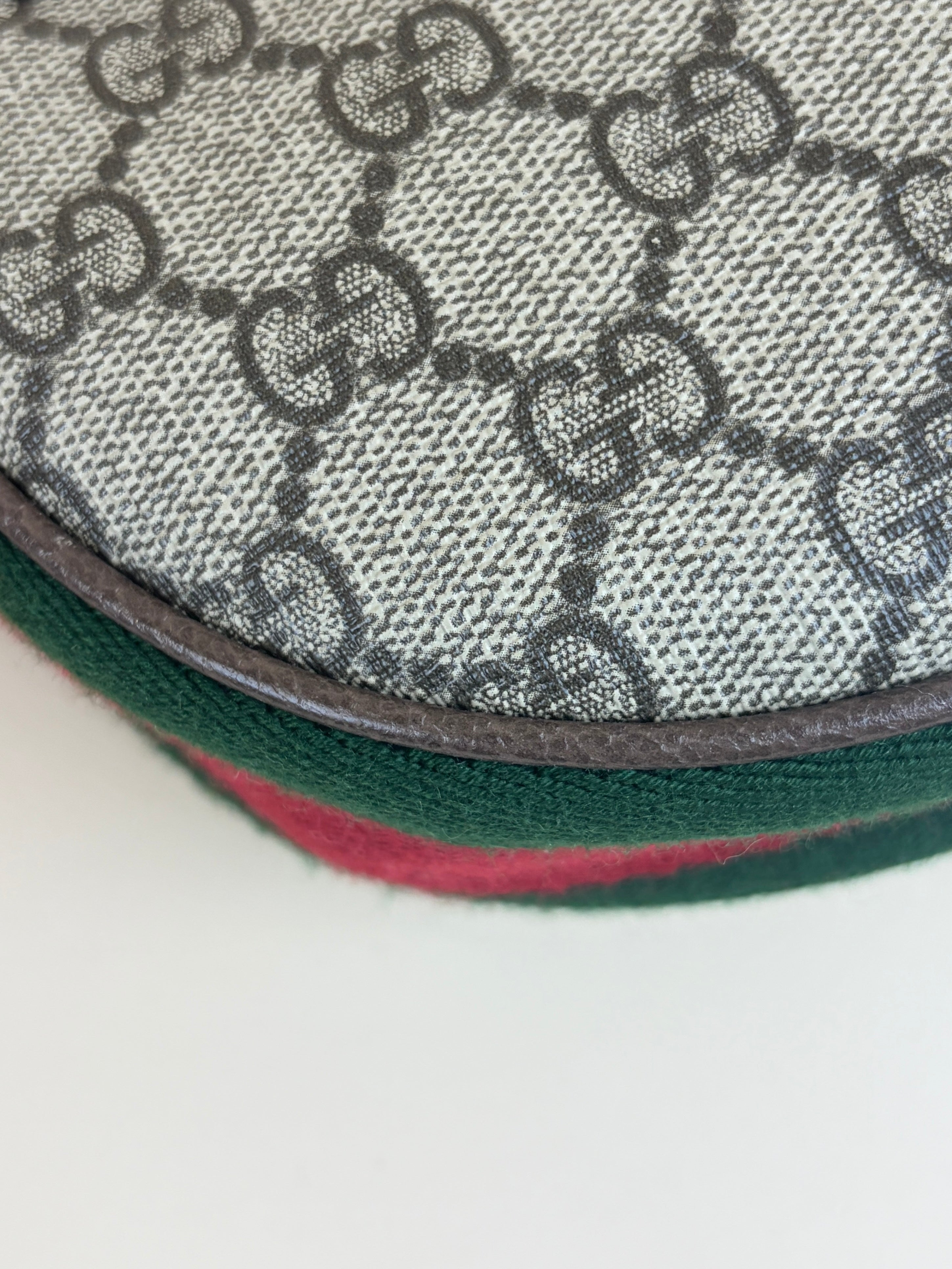 Gucci Tricolor GG Supreme Monogram Mini Ophidia Half Moon Hobo Bag