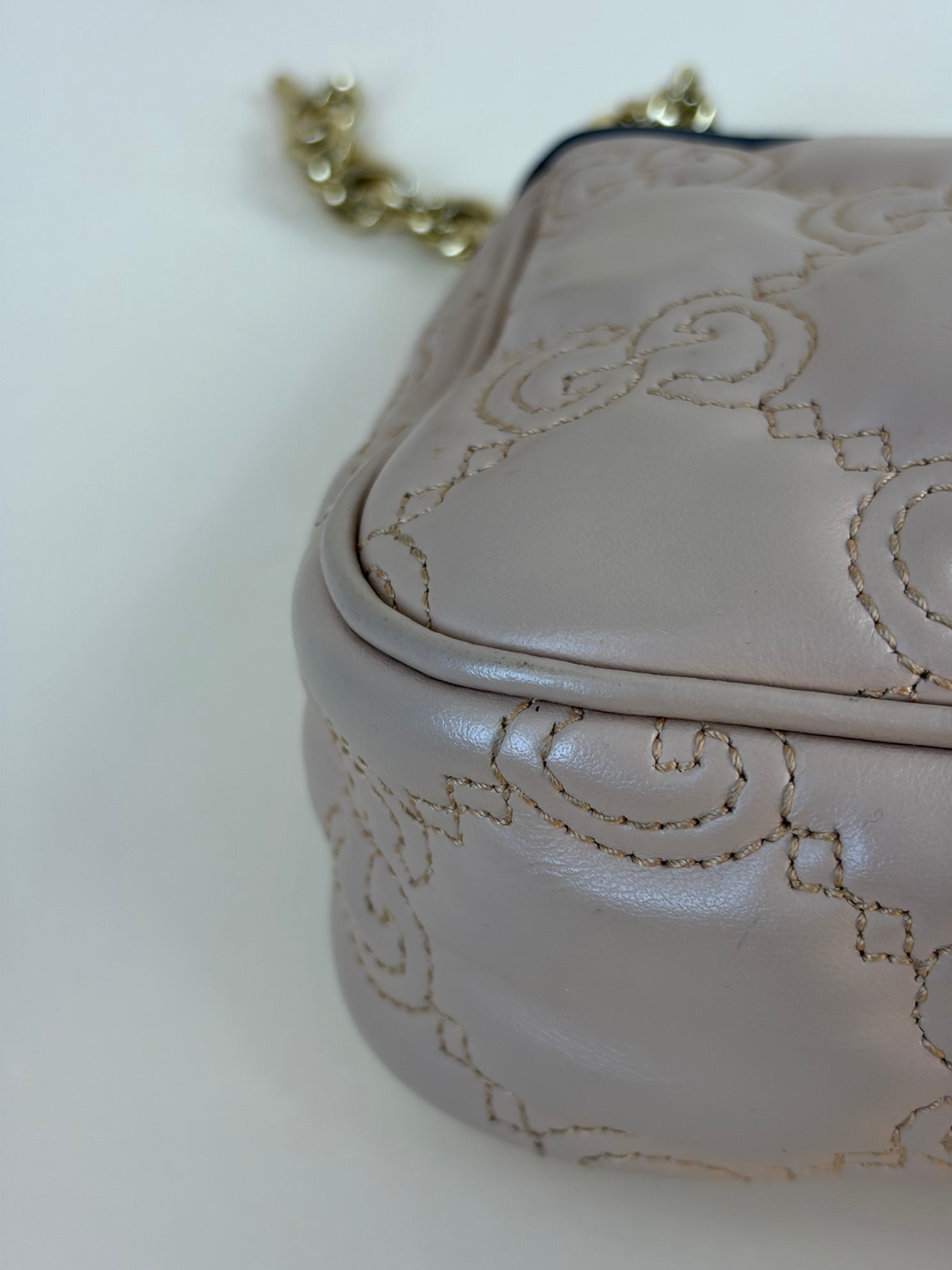 Gucci GG nude matelassé small shoulder bag