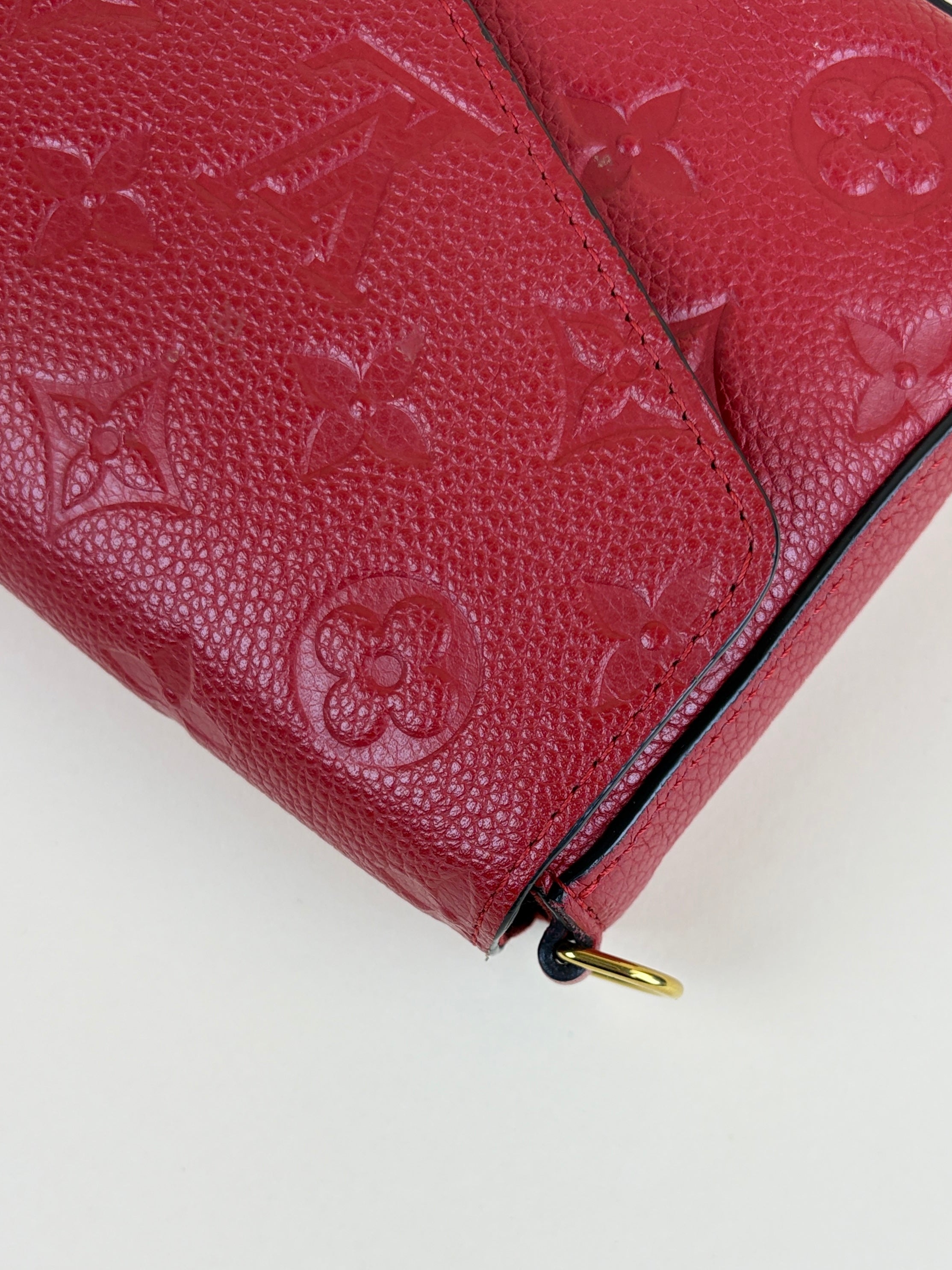 Louis Vuitton Red Monogram Empreinte Felicie Pochette