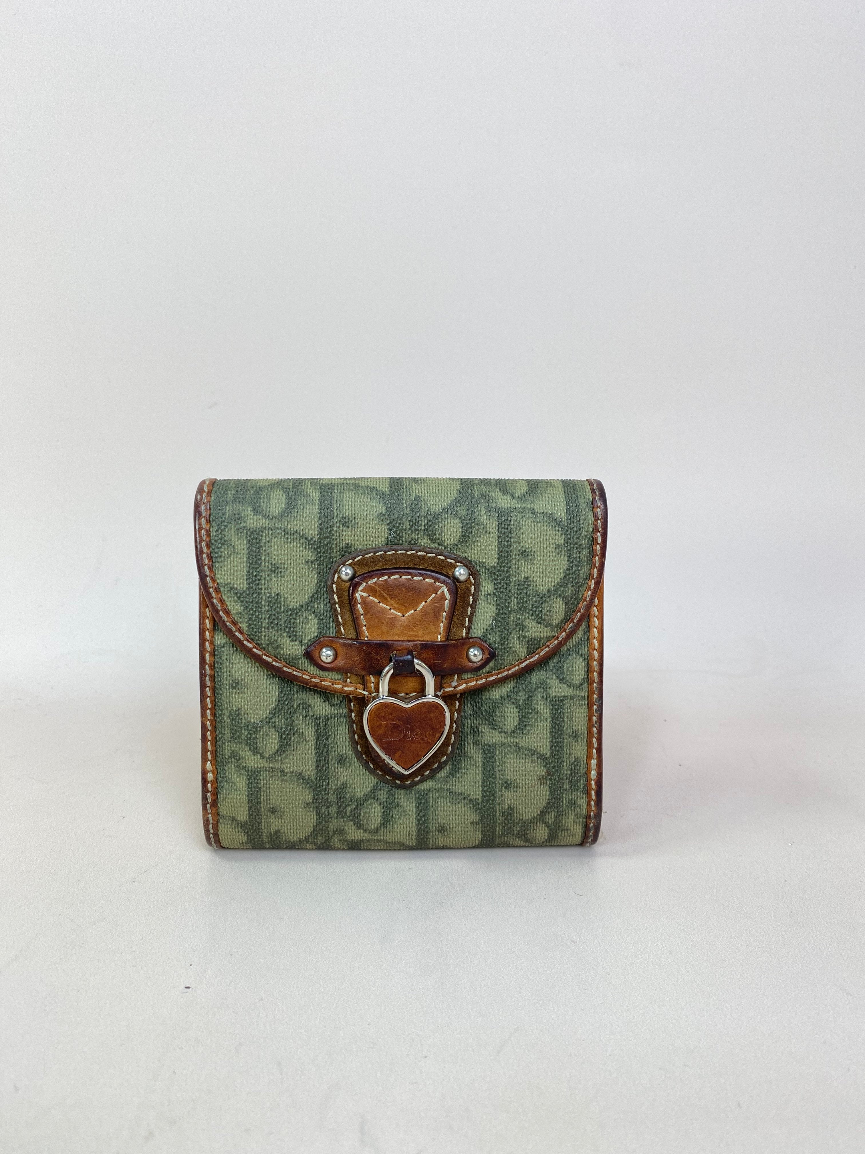 Christian Dior Green Romantique Oblique Wallet-Wallet-Christian Dior-The Closet Egypt