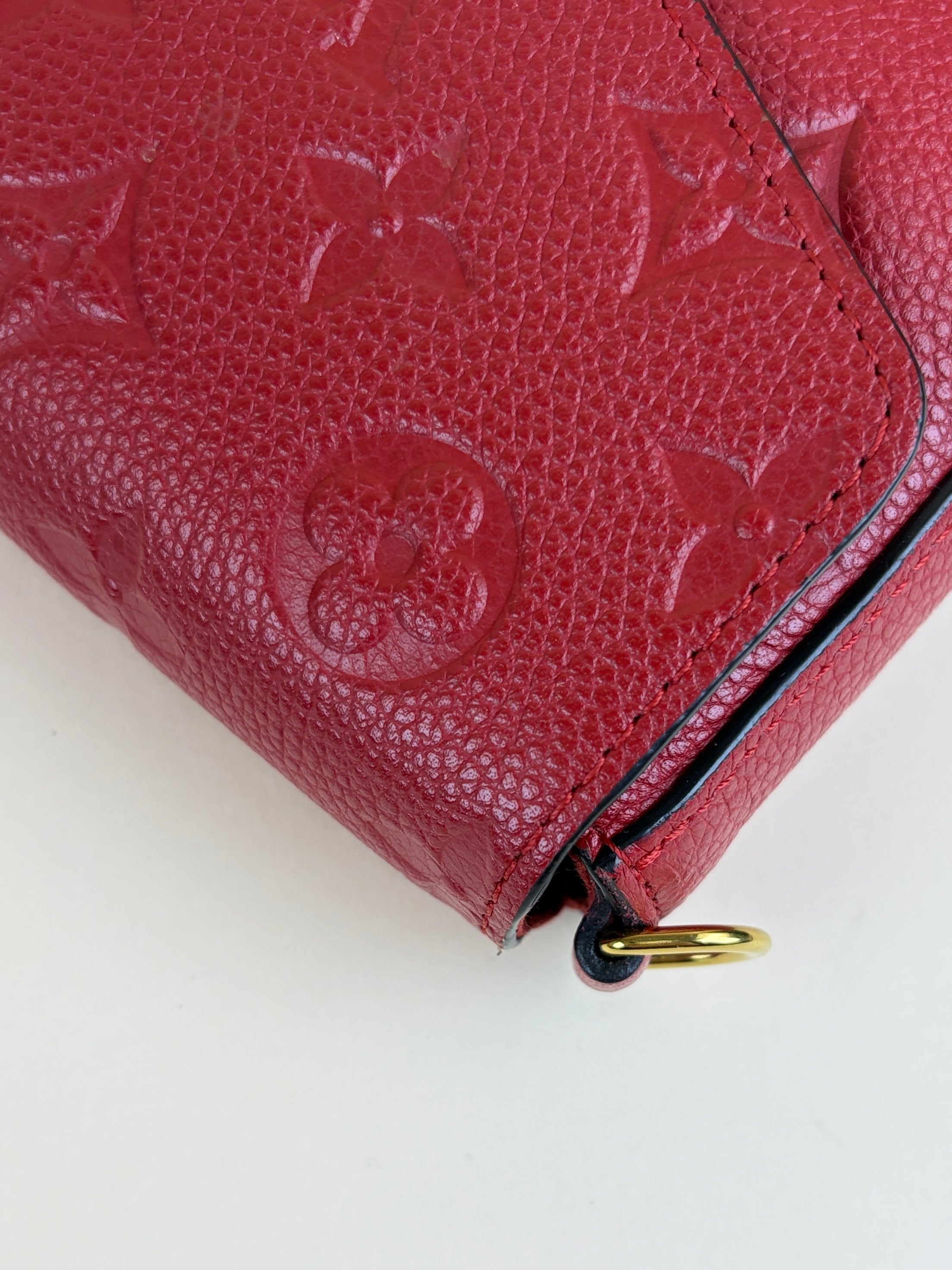 Louis Vuitton Red Monogram Empreinte Felicie Pochette