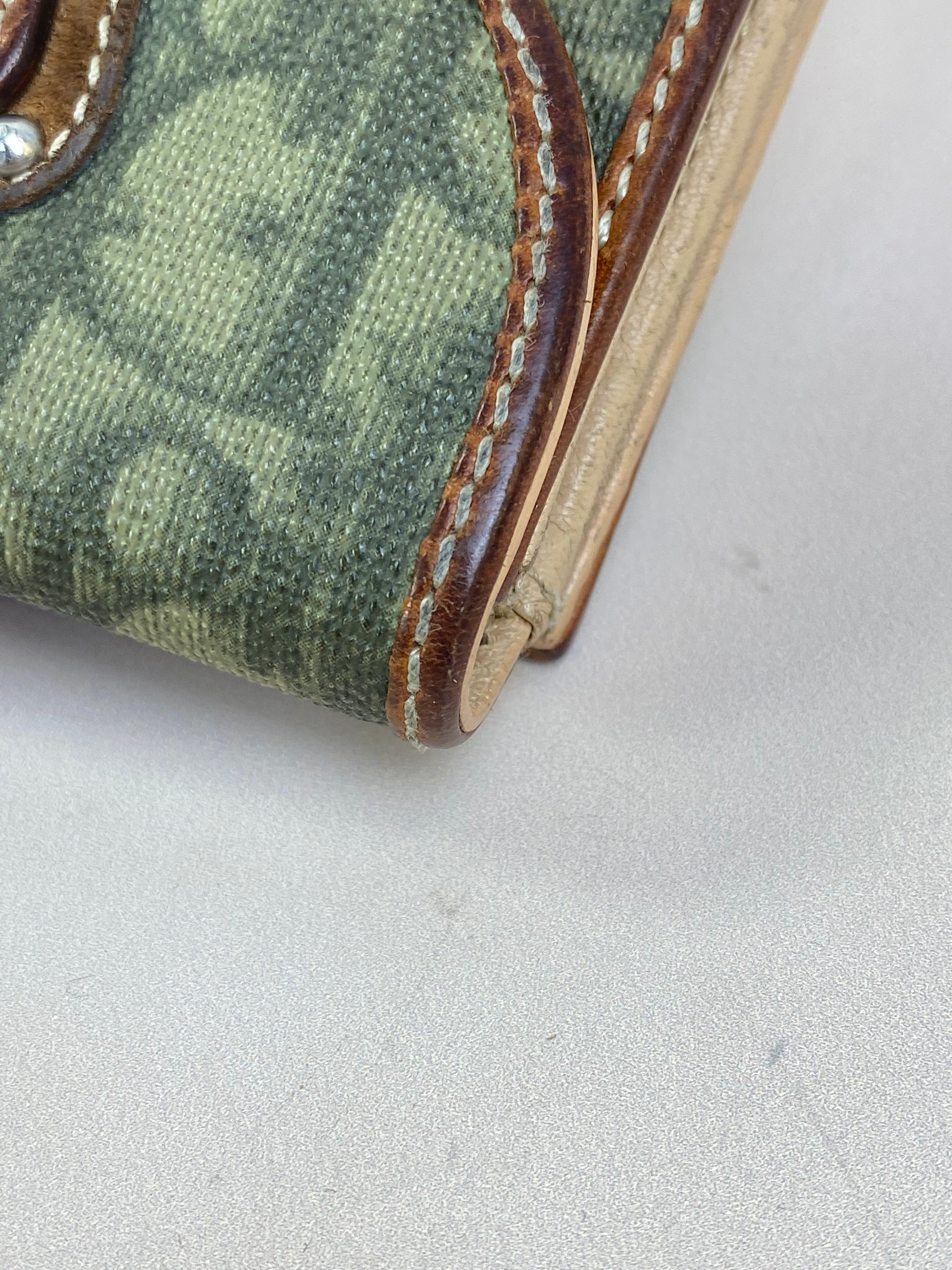 Christian Dior Green Romantique Oblique Wallet