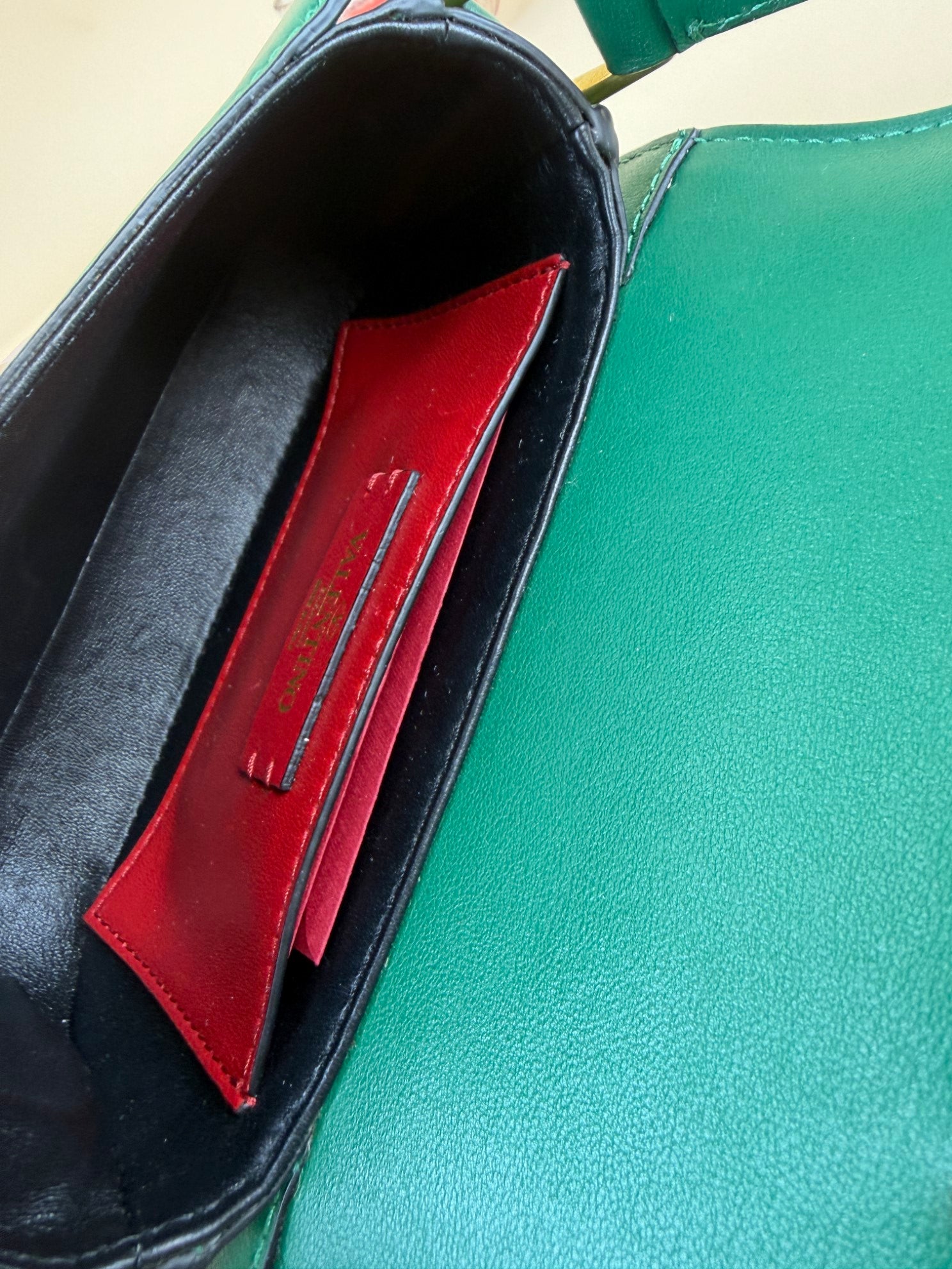 Valentino green Supervee Small Shoulder Bag