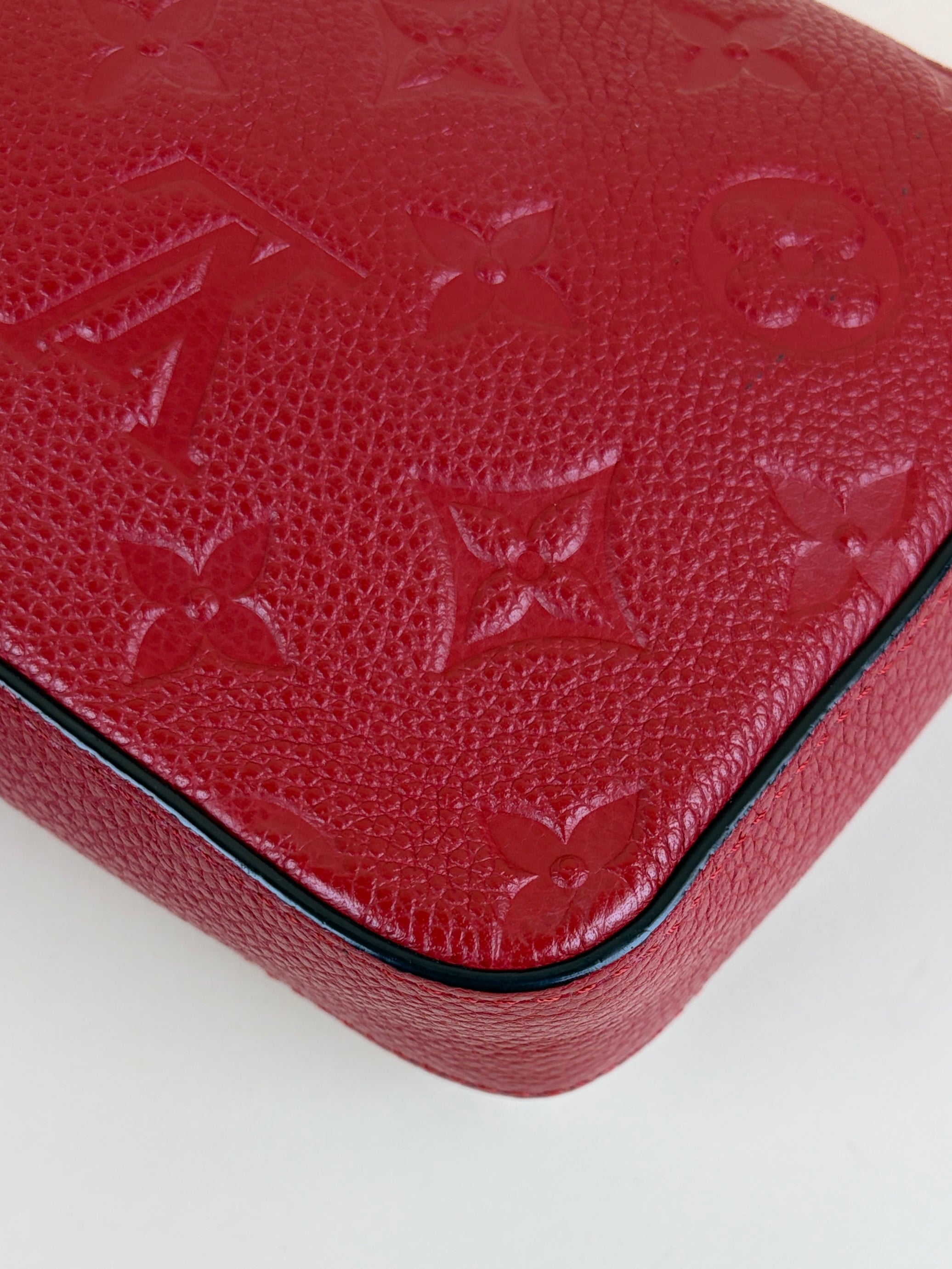 Louis Vuitton Red Monogram Empreinte Felicie Pochette