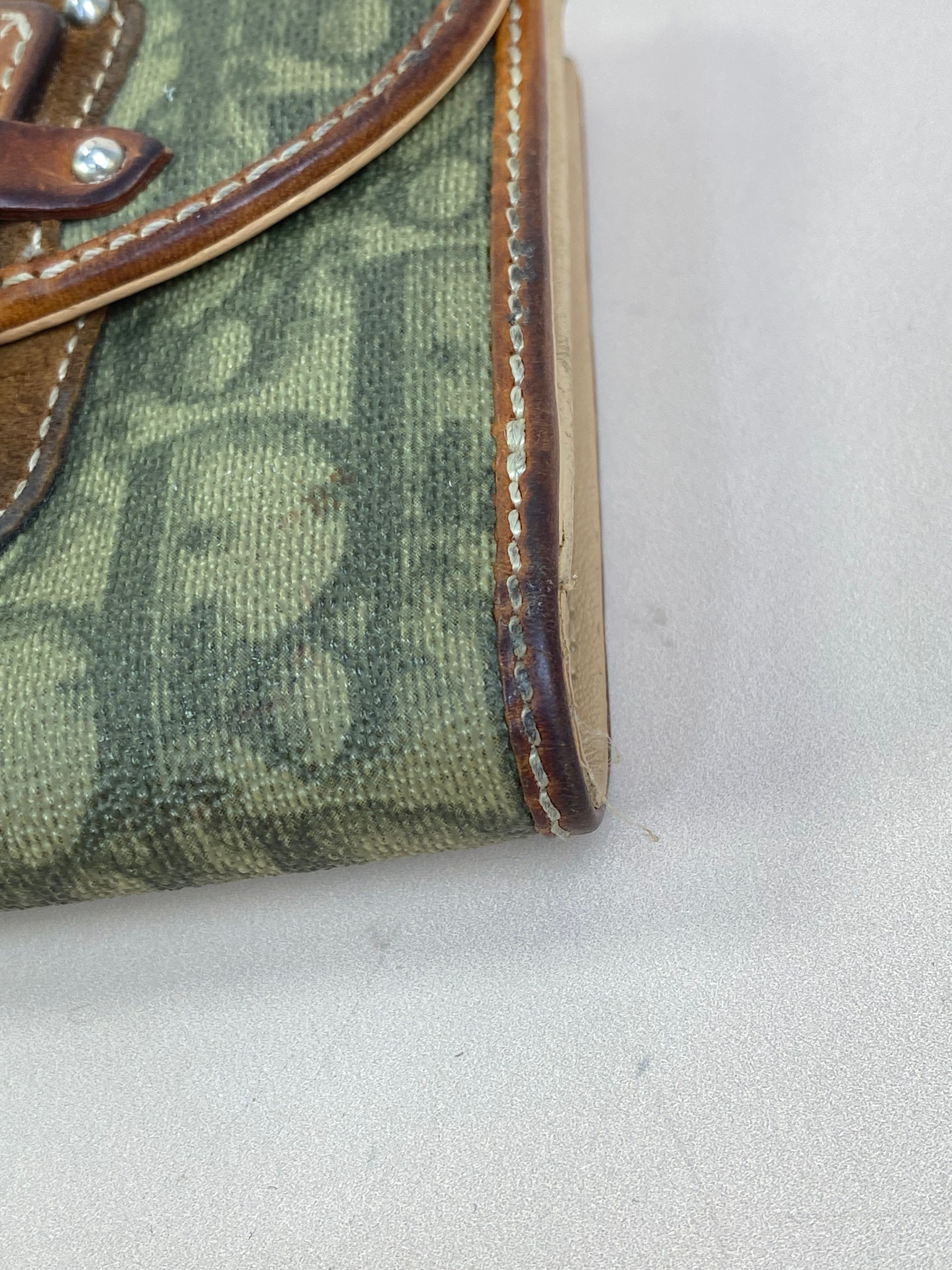 Christian Dior Green Romantique Oblique Wallet