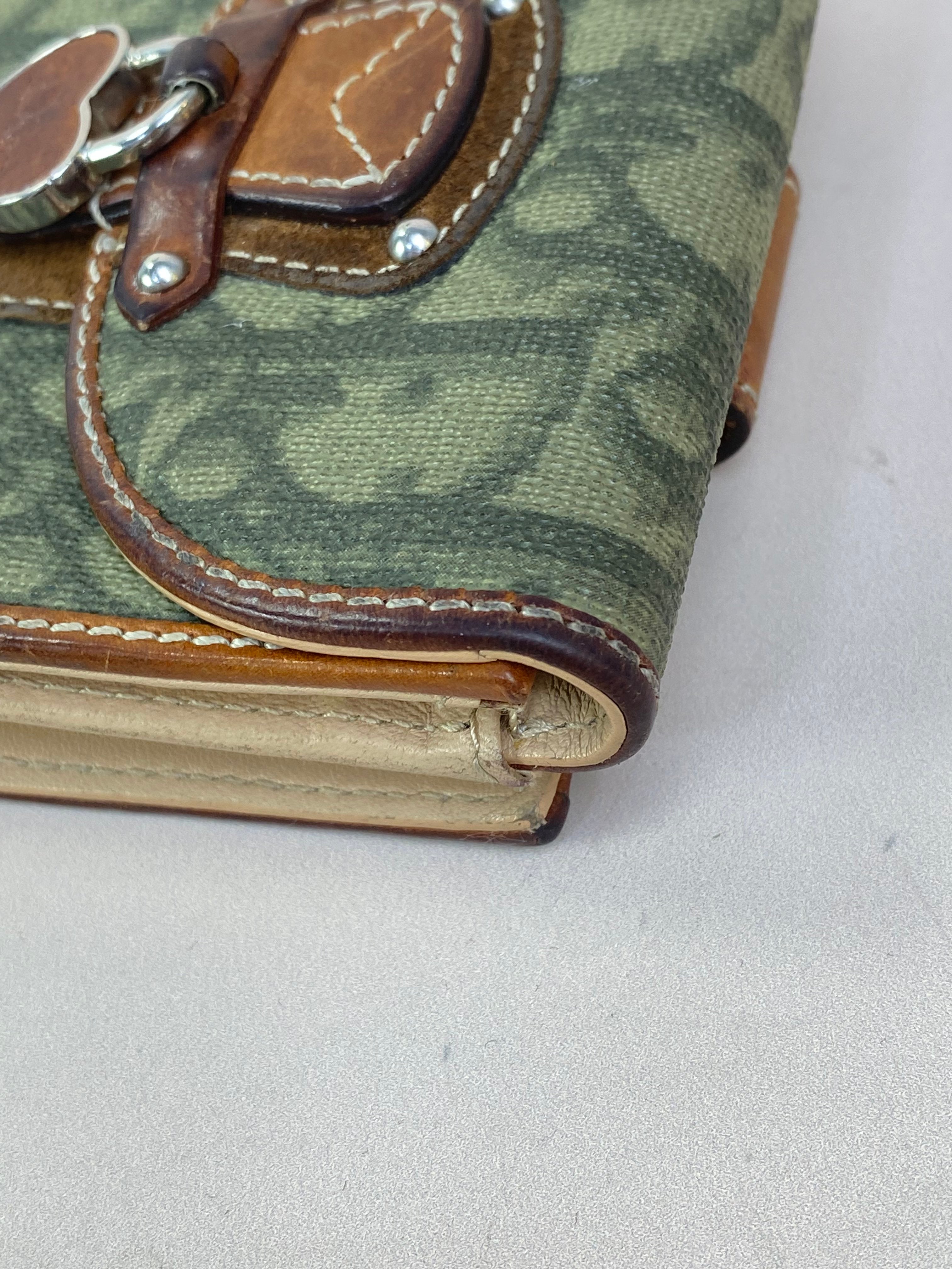 Christian Dior Green Romantique Oblique Wallet