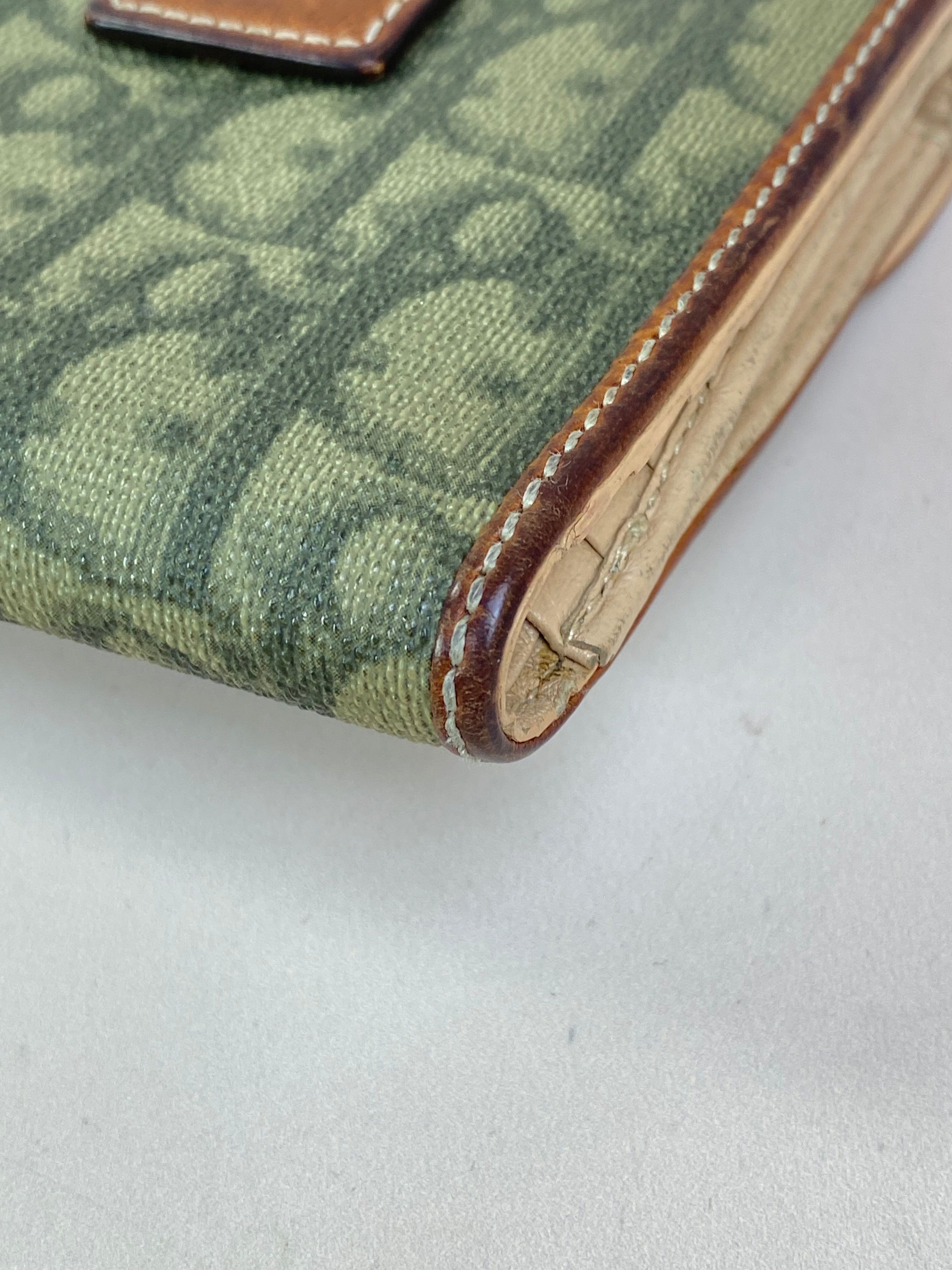 Christian Dior Green Romantique Oblique Wallet