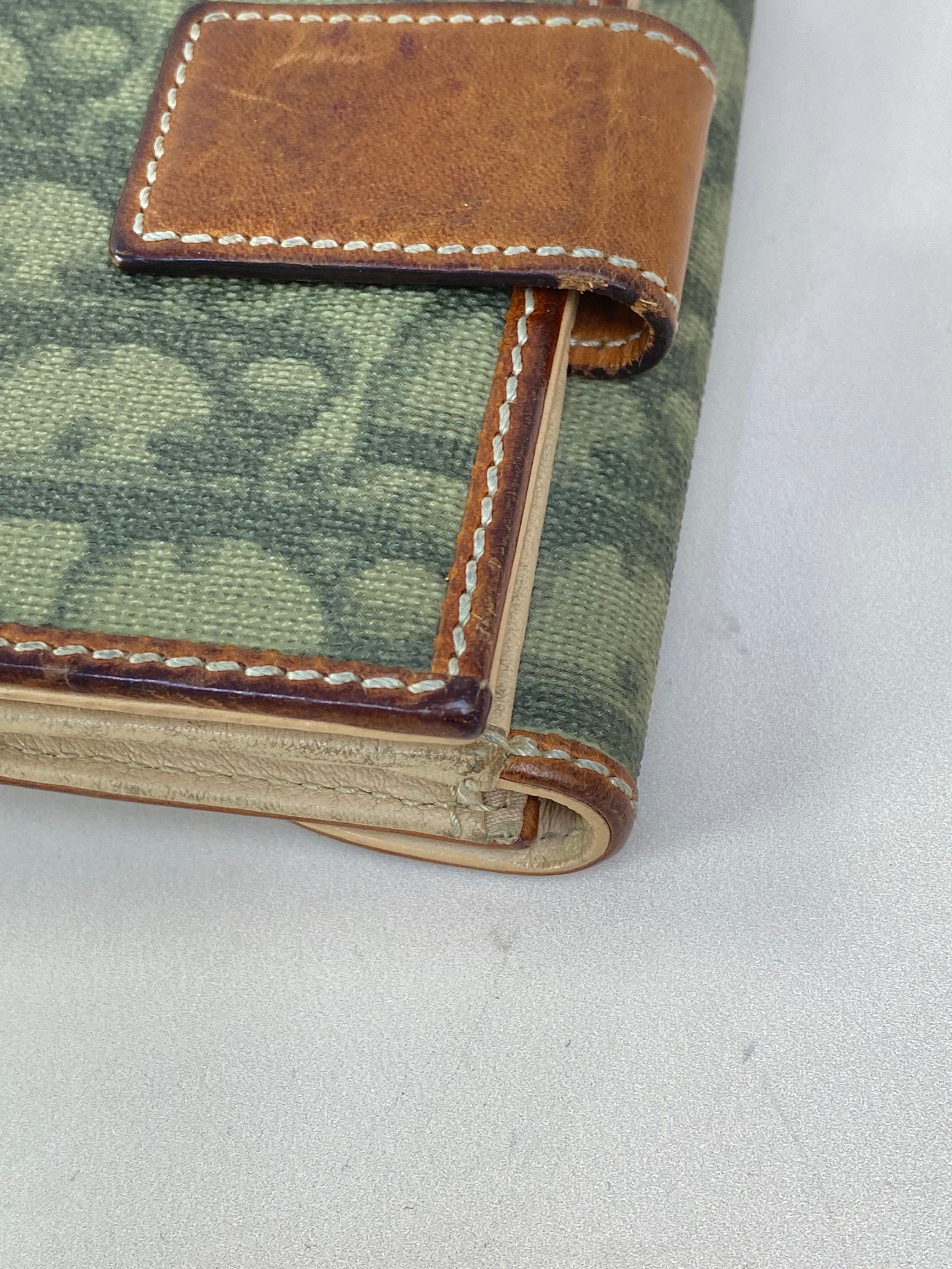 Christian Dior Green Romantique Oblique Wallet
