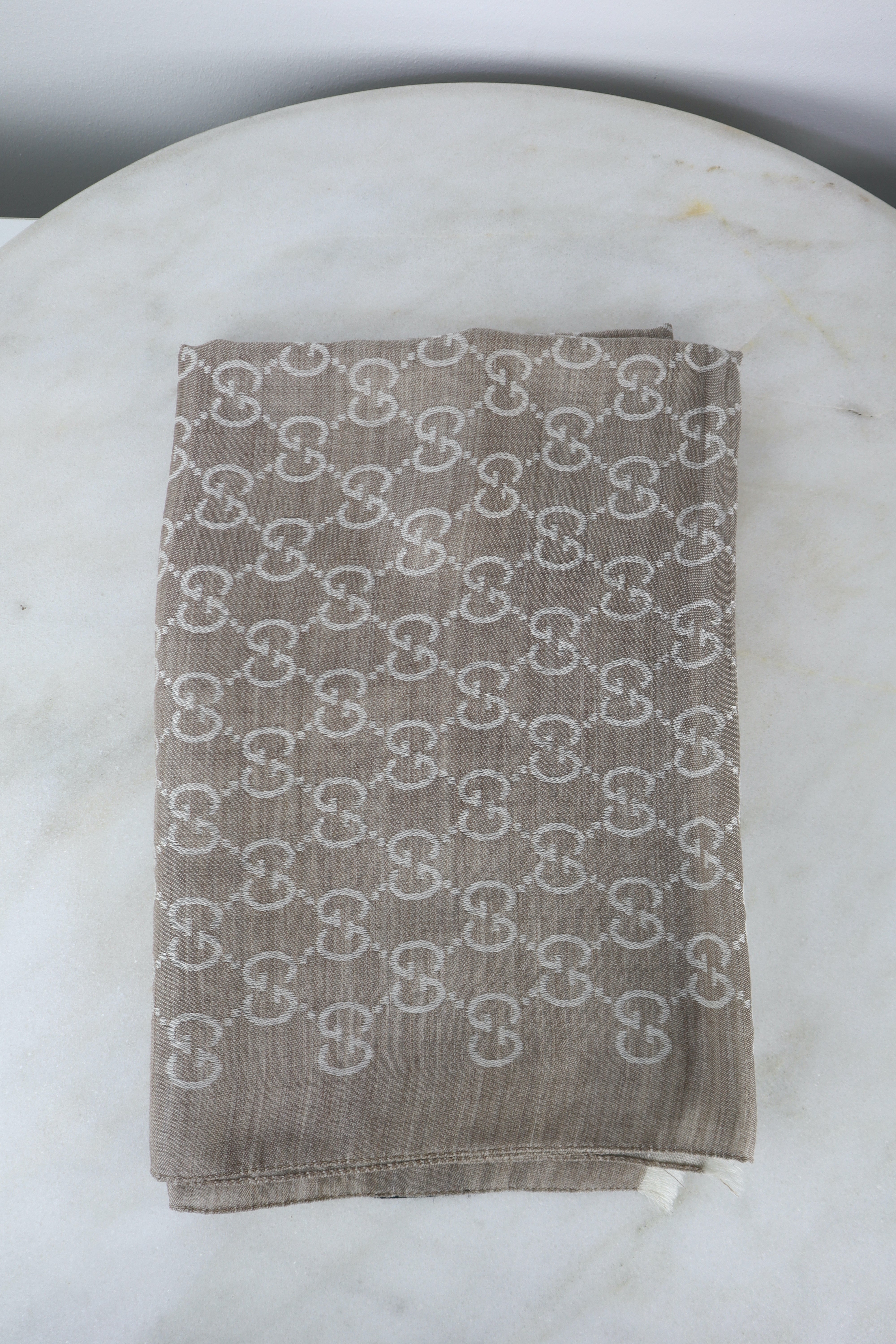 Gucci Beige GG Scarf