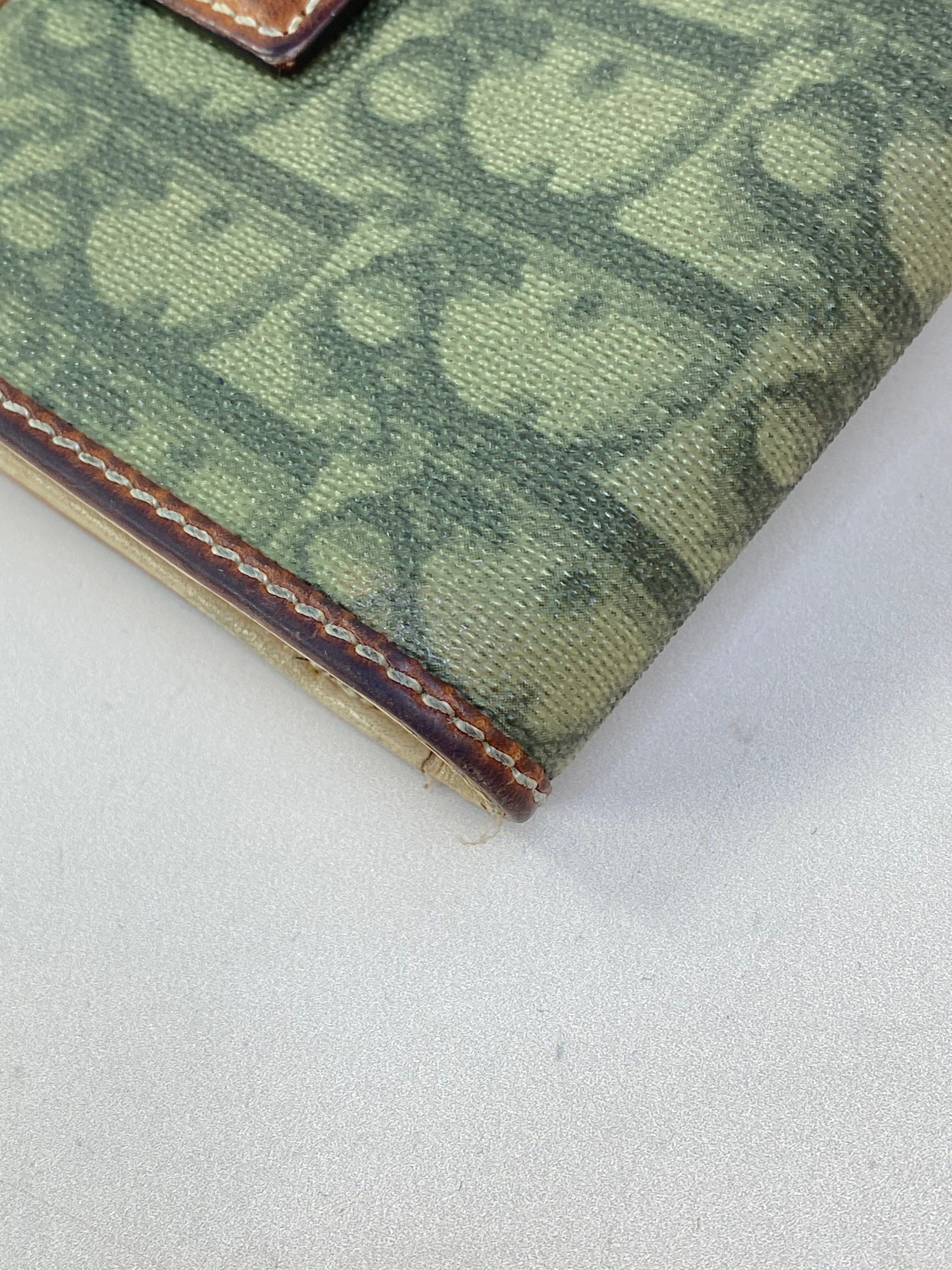 Christian Dior Green Romantique Oblique Wallet