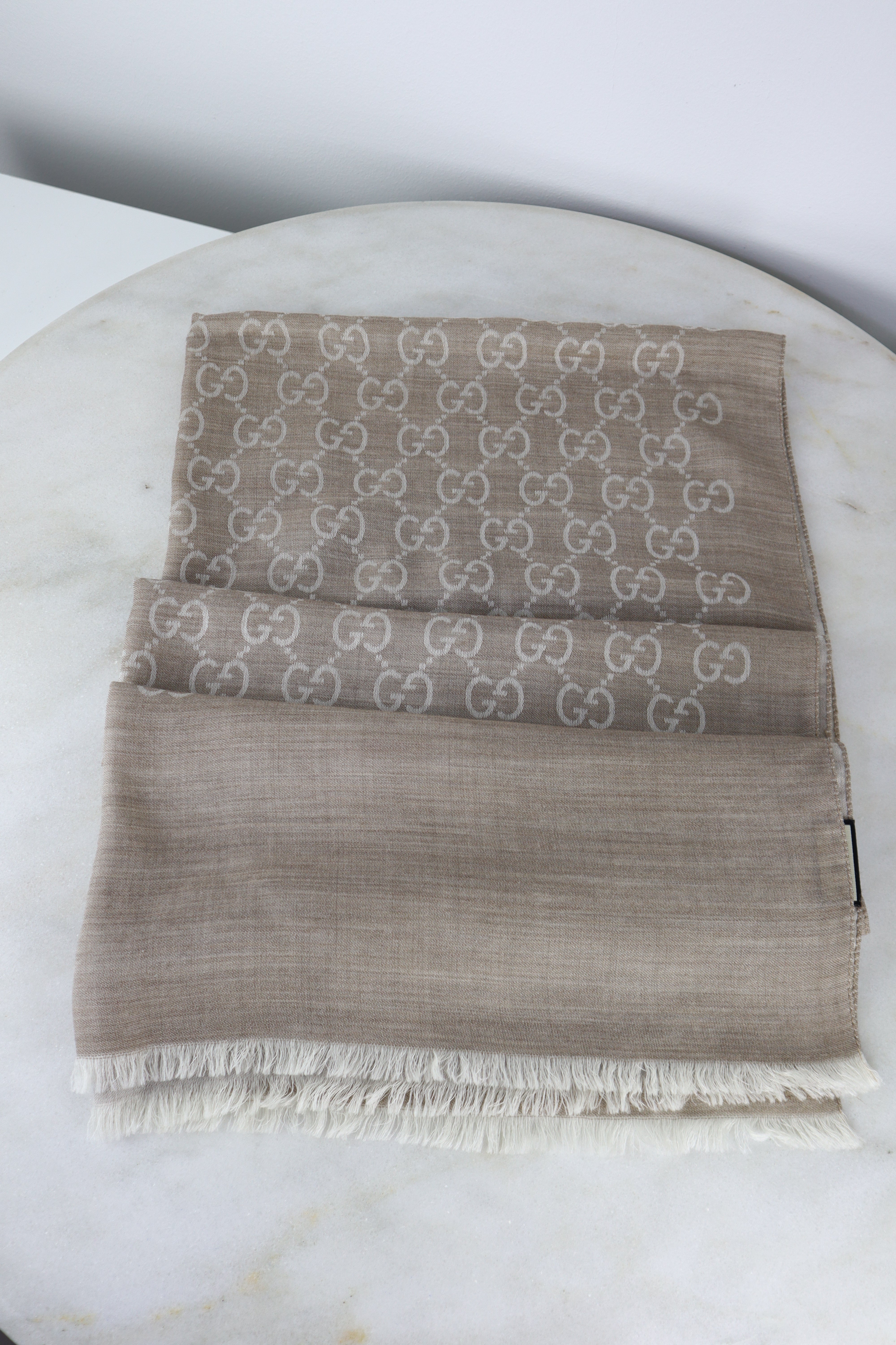 Gucci Beige GG Scarf