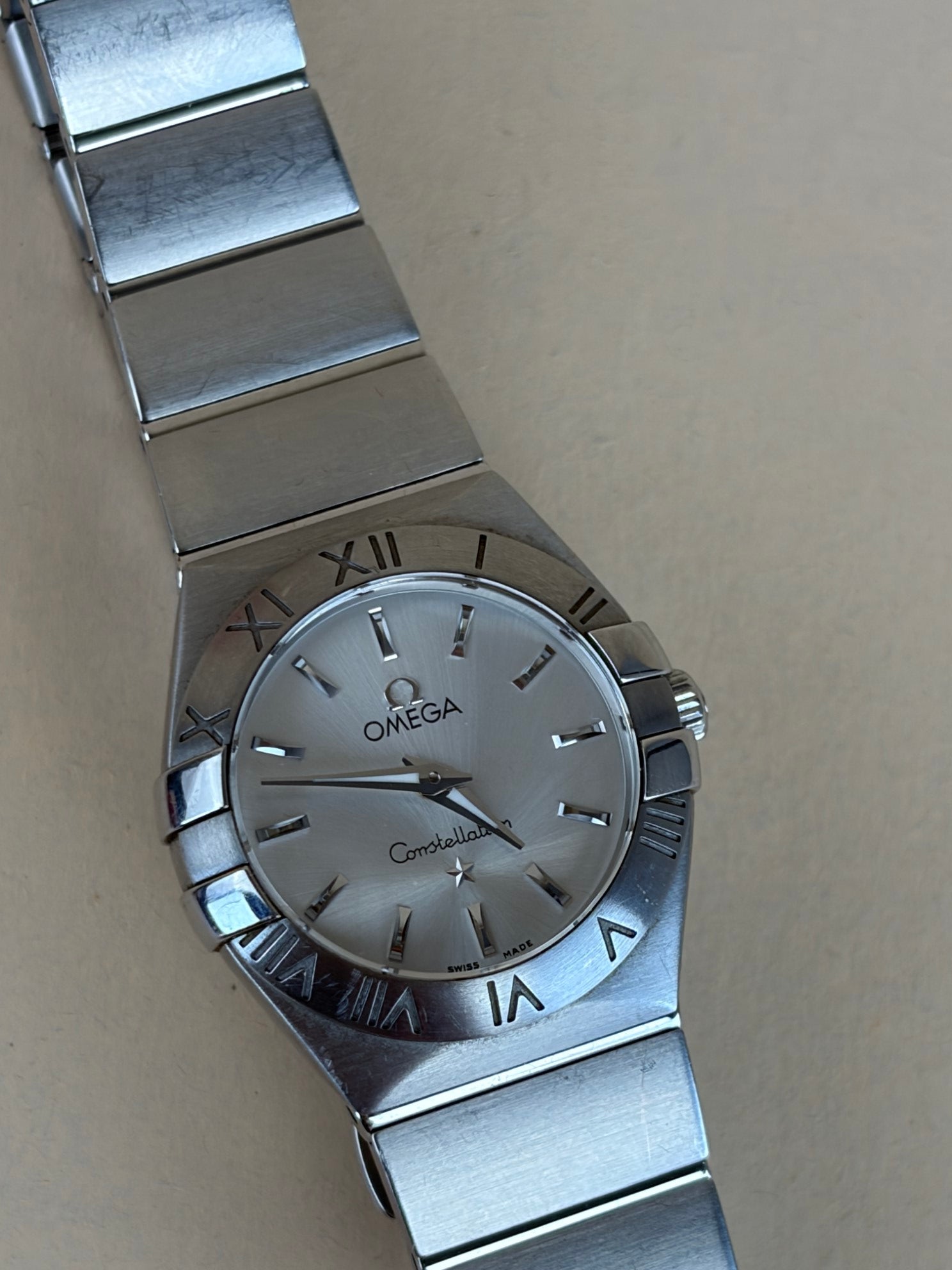 Omega Stainless Steel ladies silver Constellation 25mm Watch