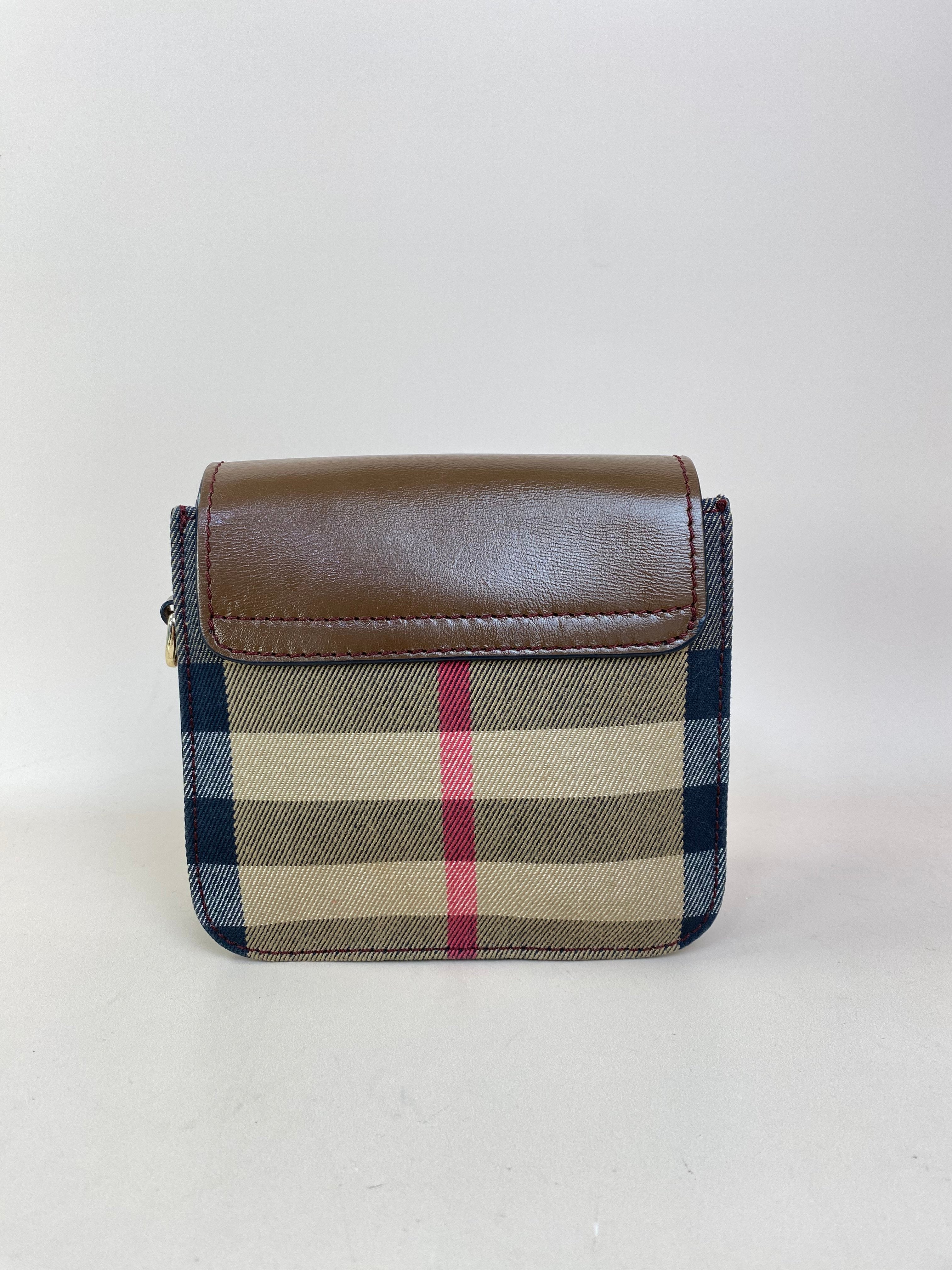 Burberry Brown House Check Small Shoulder Bag