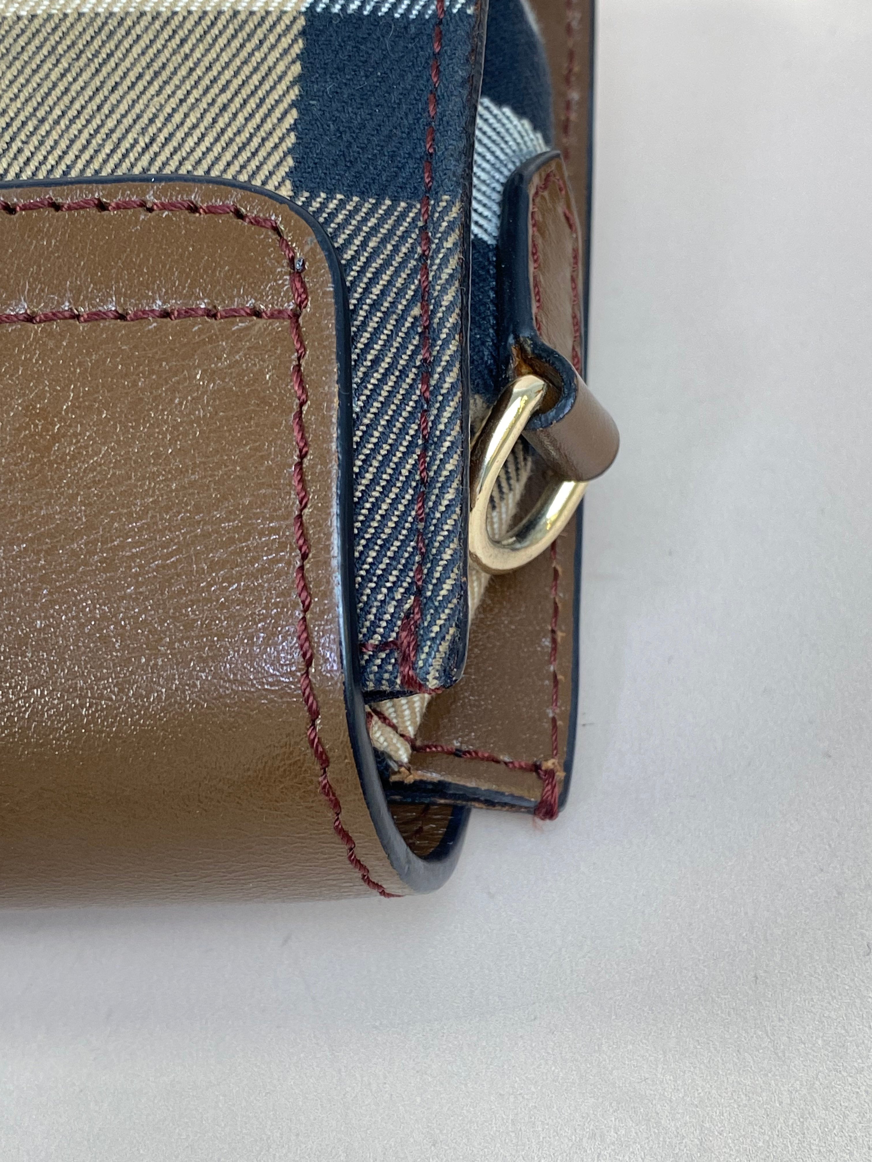 Burberry Brown House Check Small Shoulder Bag