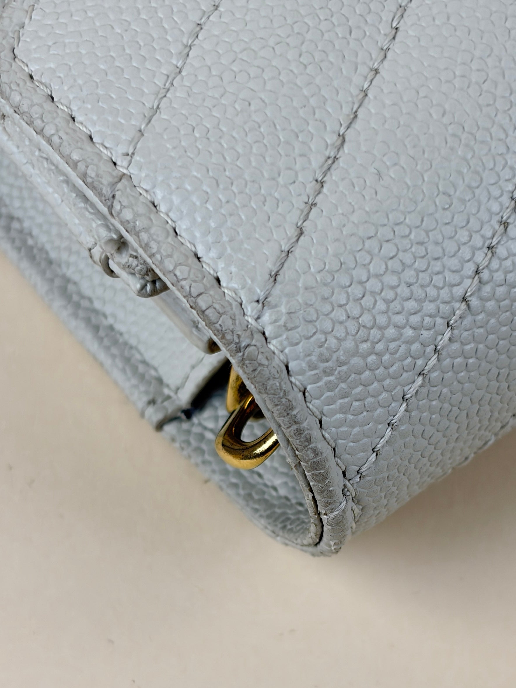 YSL White Classic Cassandre Wallet On Chain