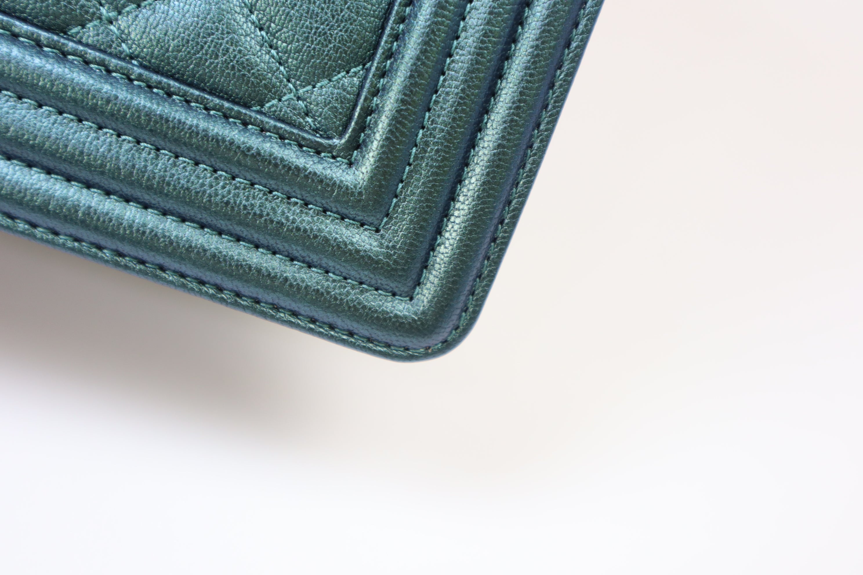 Chanel Green CC Medium Boy Flap Bag