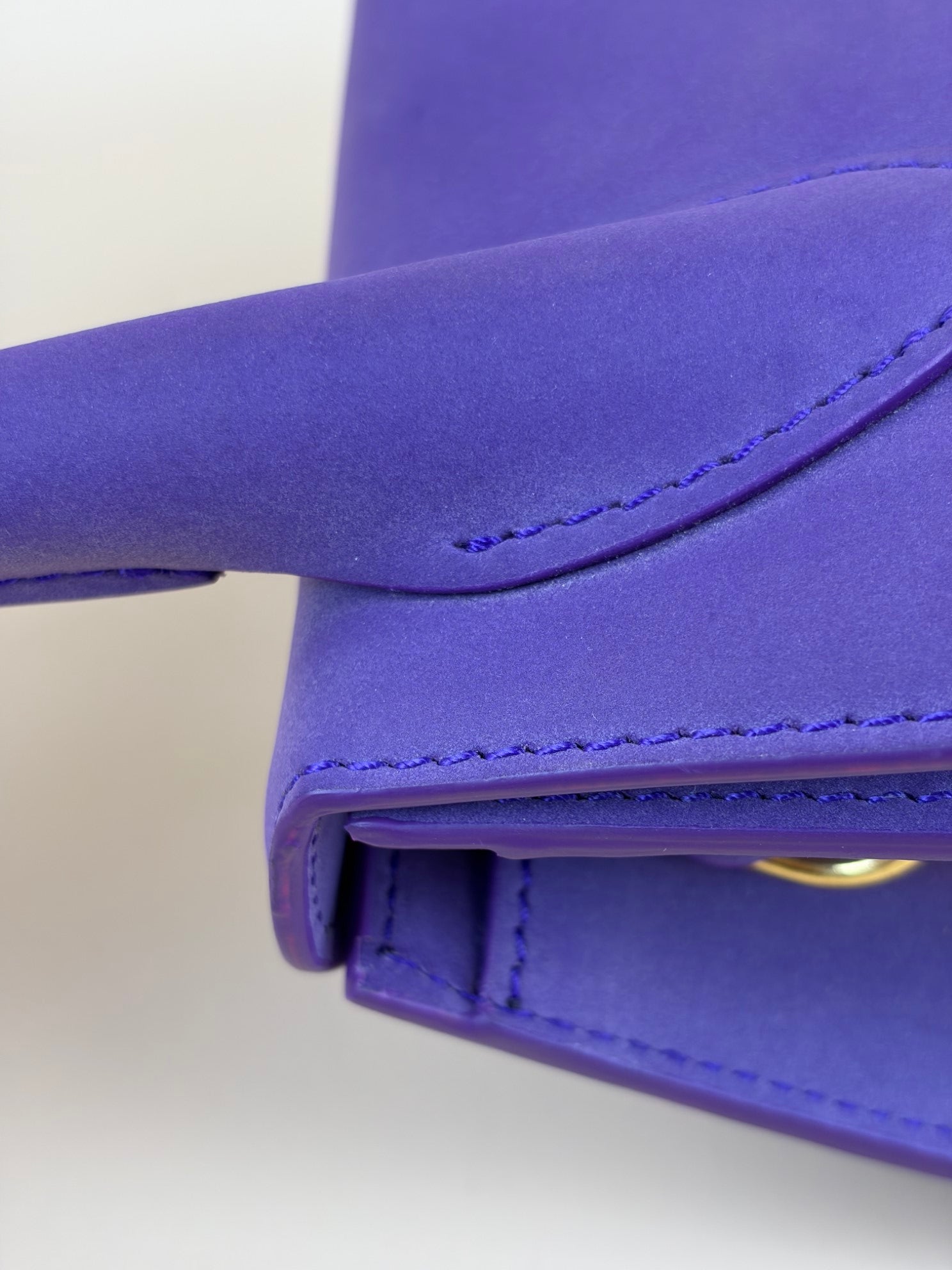 Jacquemus Purple nubuck moyen medium Chiquita tote bag