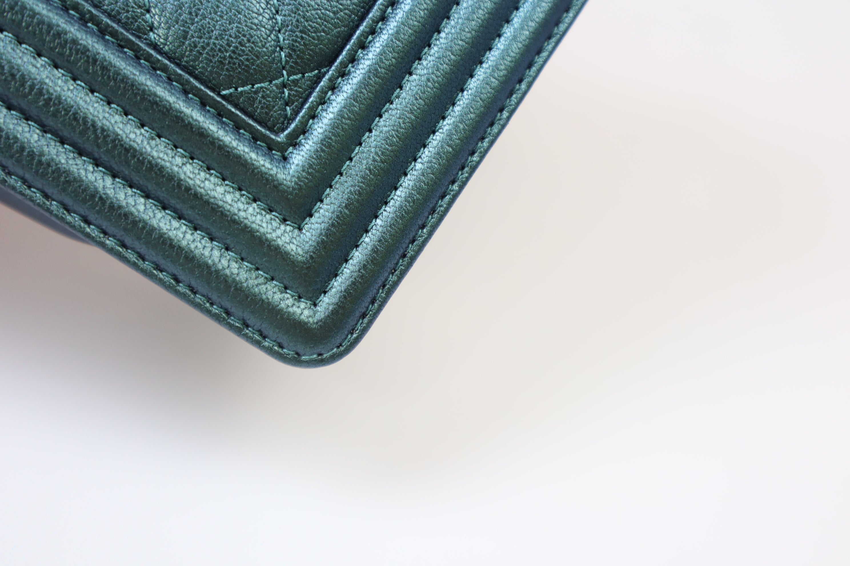 Chanel Green CC Medium Boy Flap Bag