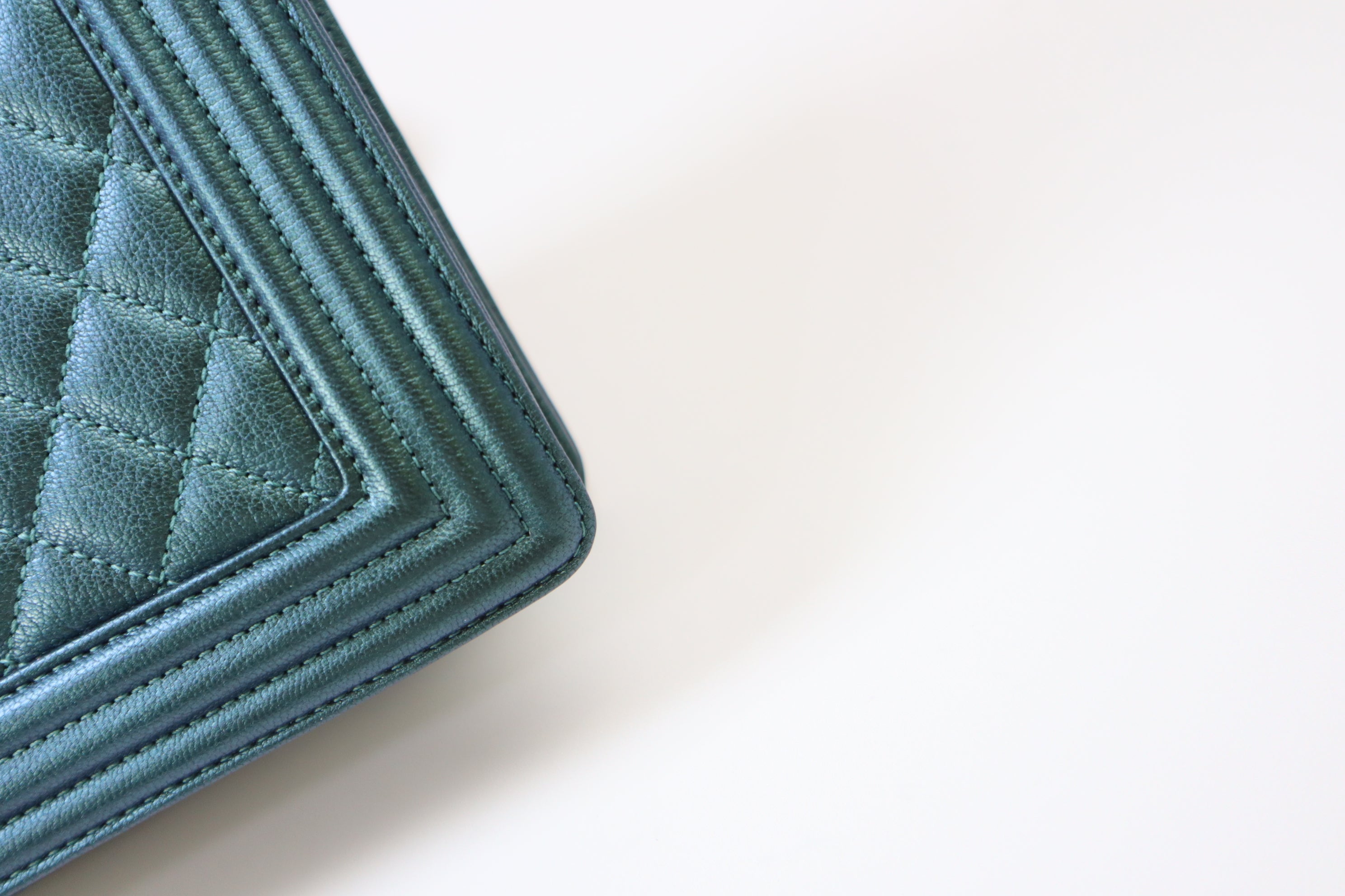 Chanel Green CC Medium Boy Flap Bag