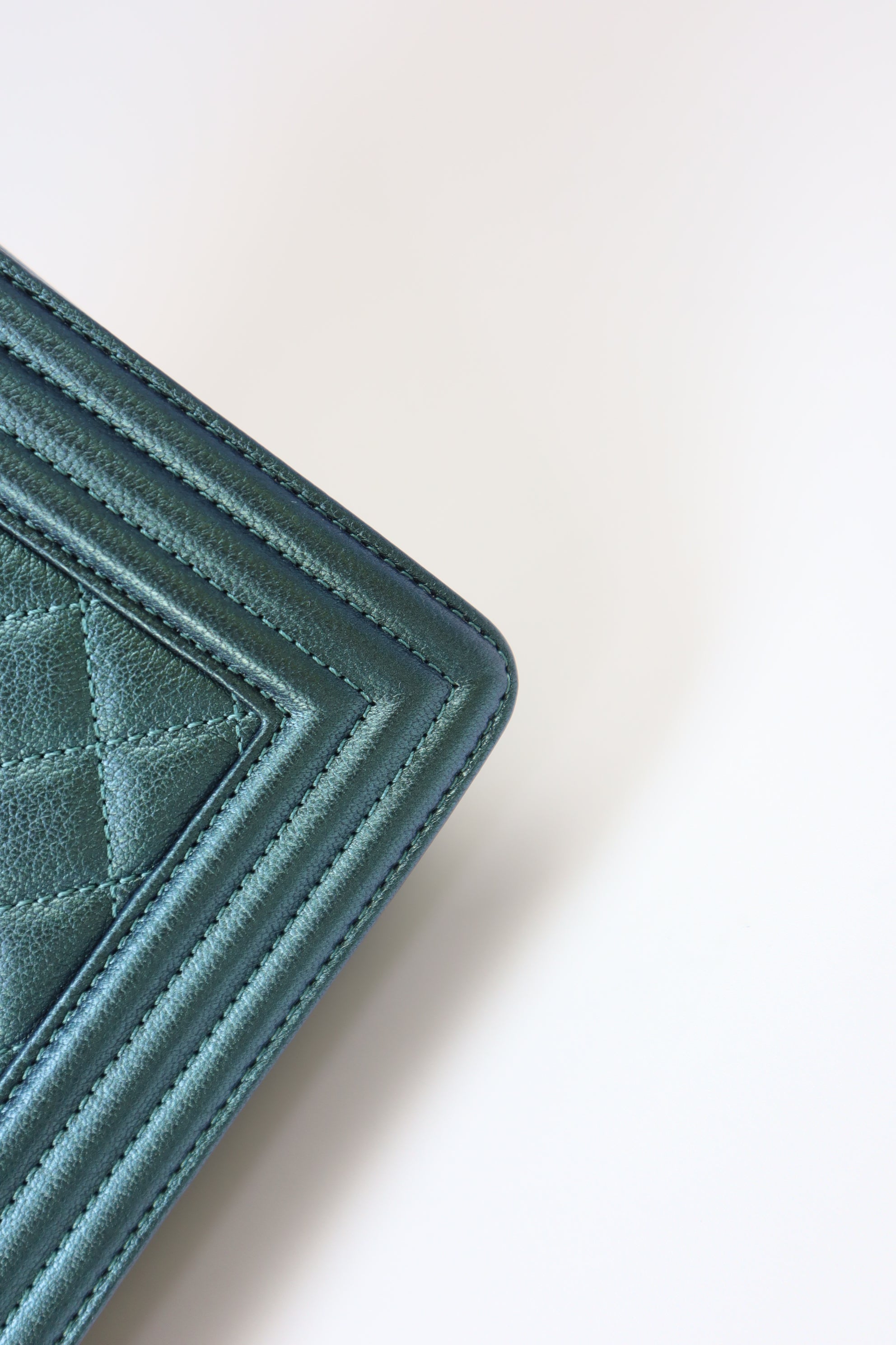 Chanel Green CC Medium Boy Flap Bag