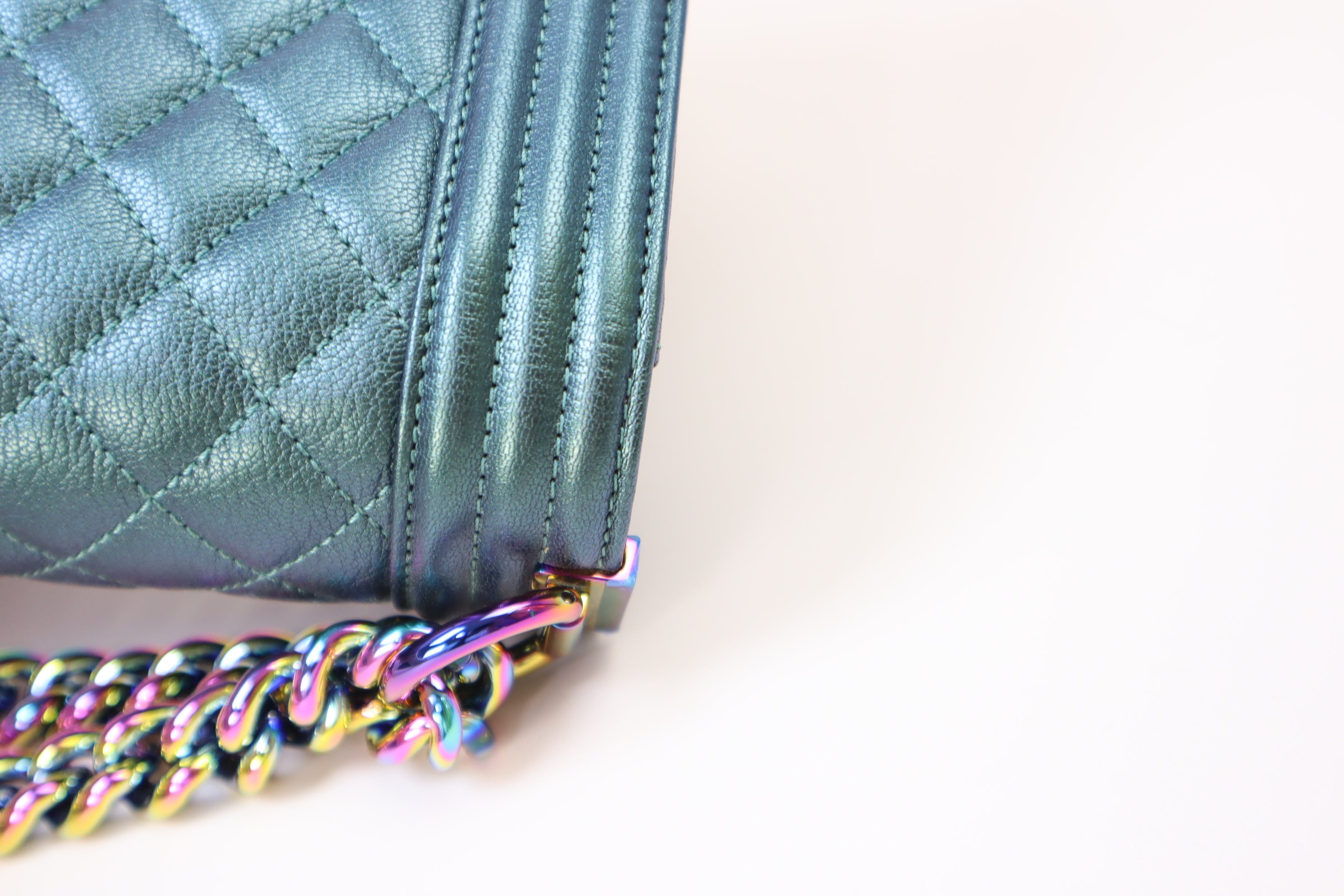 Chanel Green CC Medium Boy Flap Bag