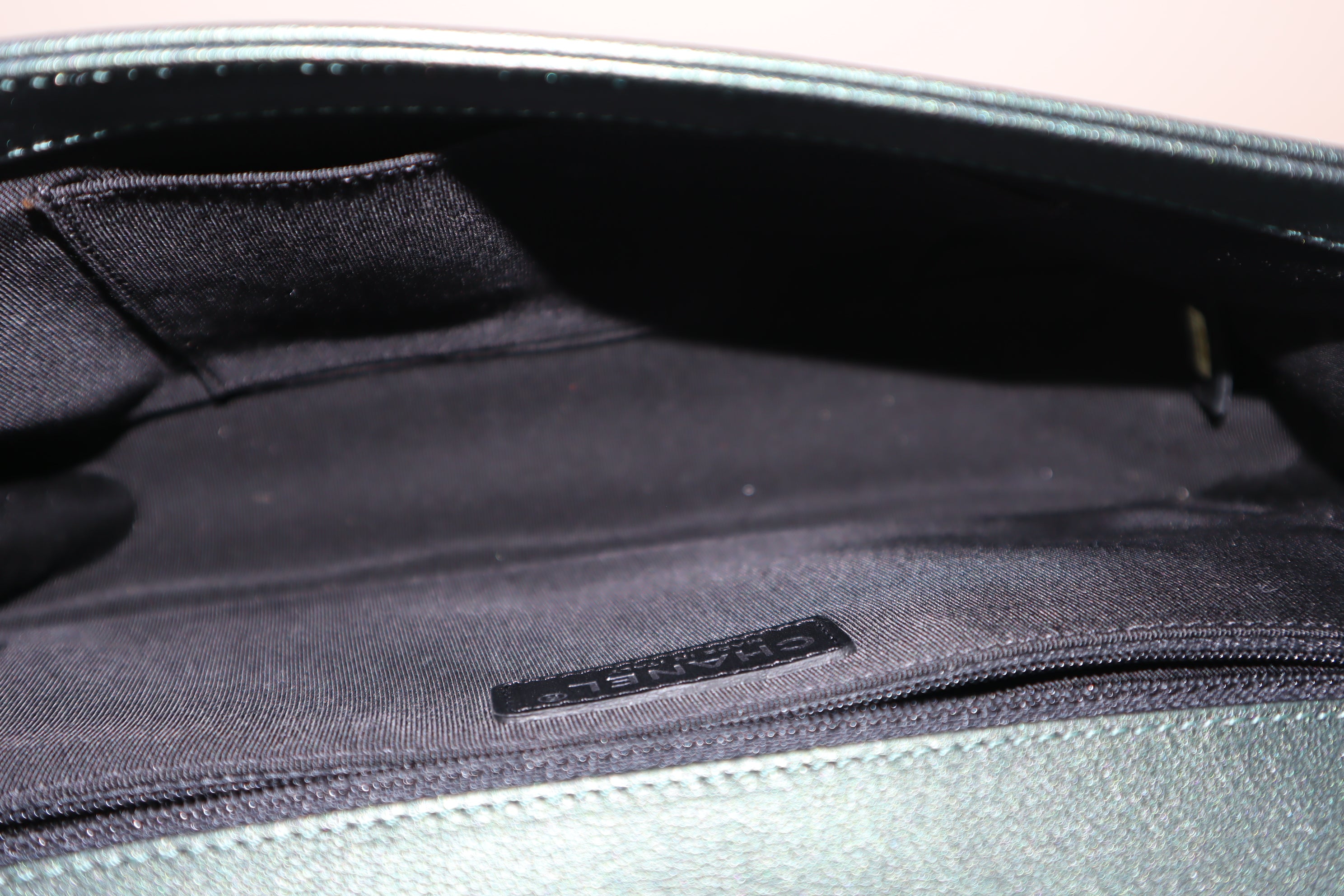 Chanel Green CC Medium Boy Flap Bag