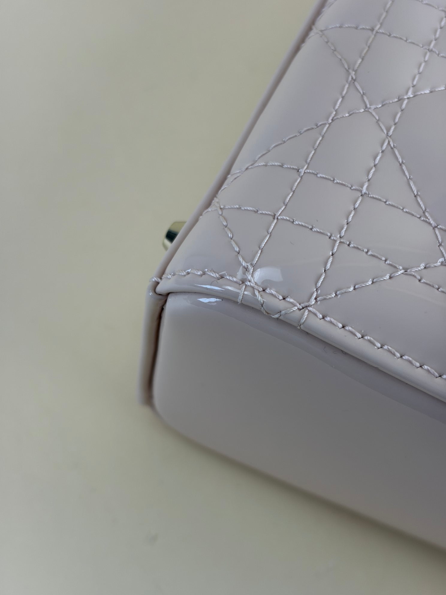 Christian Dior Powder Pink Lady Dior Mini Bag with Chains