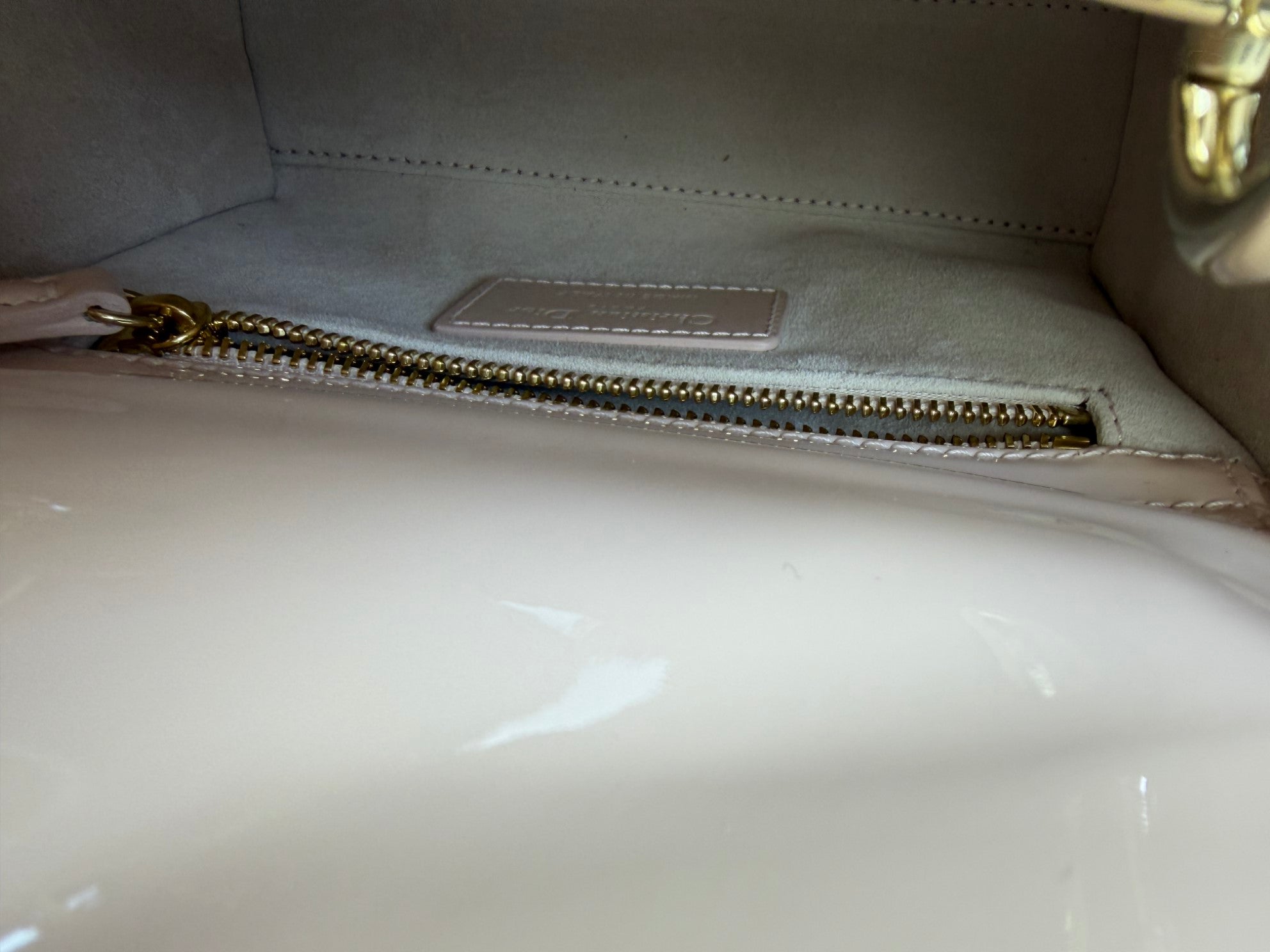 Christian Dior Powder Pink Lady Dior Mini Bag with Chains