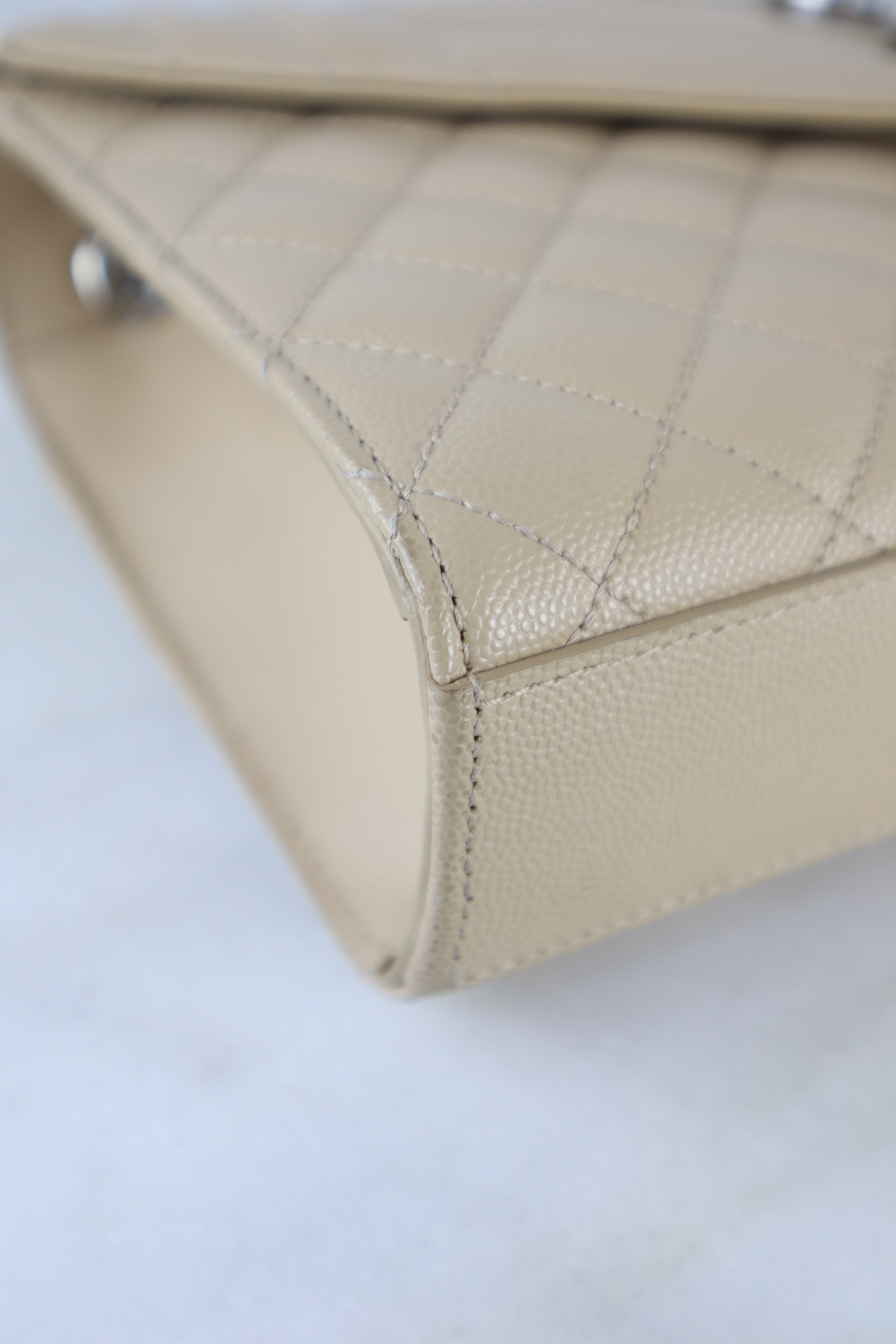 YSL Beige Envelope Medium Crossbody Bag
