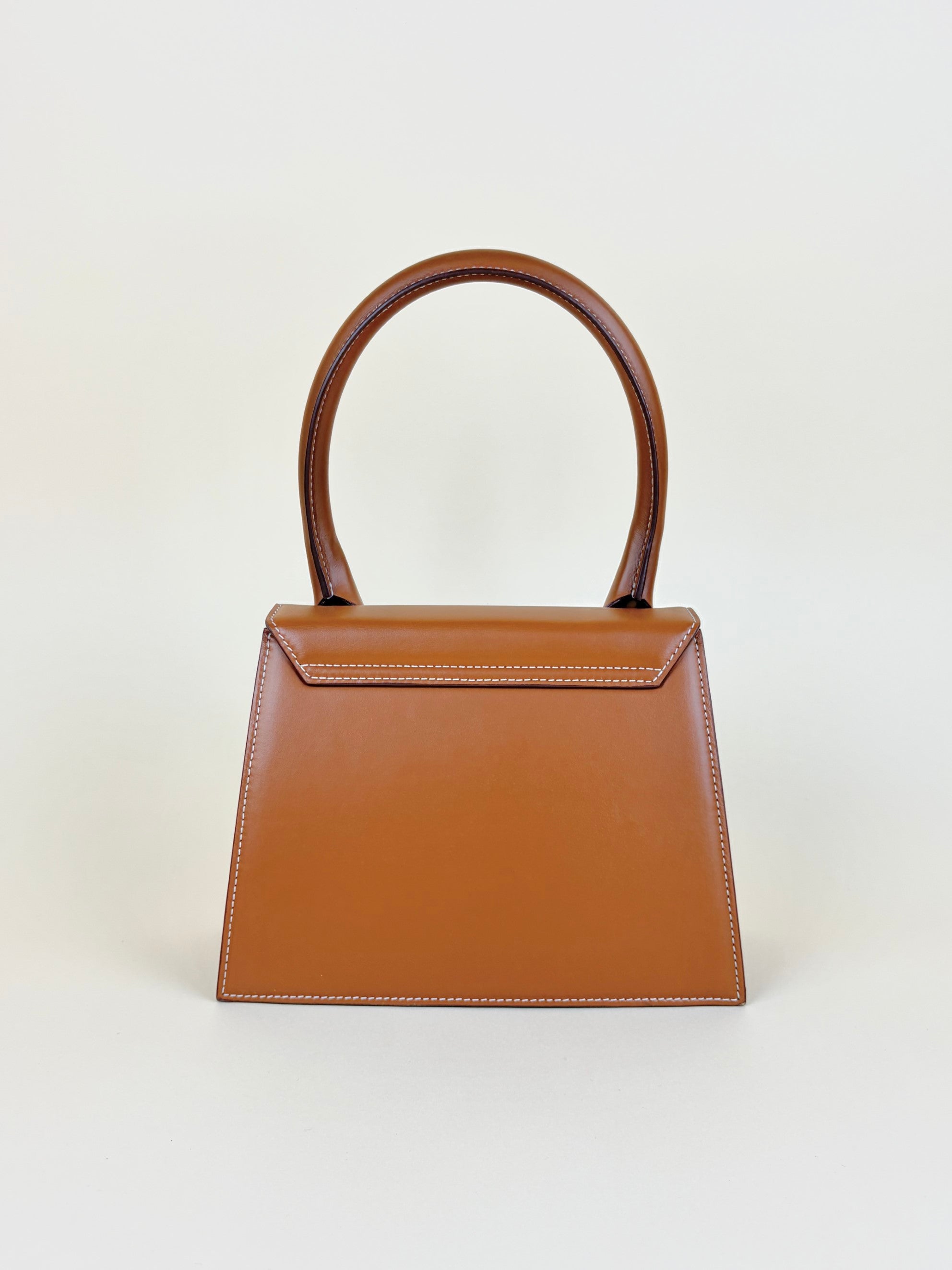 Jacquemus light brown leather le Chiquita grand large tote bag