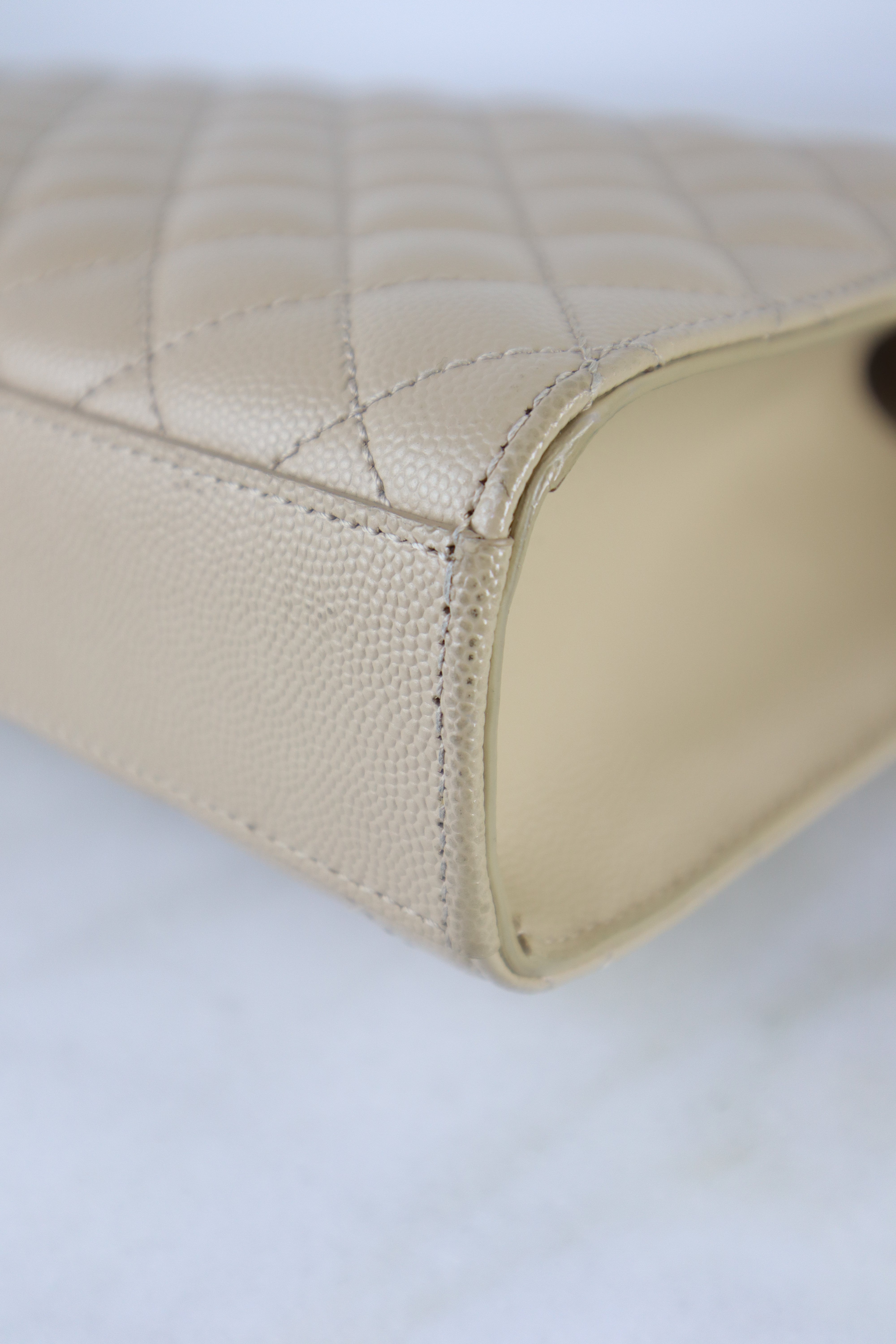 YSL Beige Envelope Medium Crossbody Bag