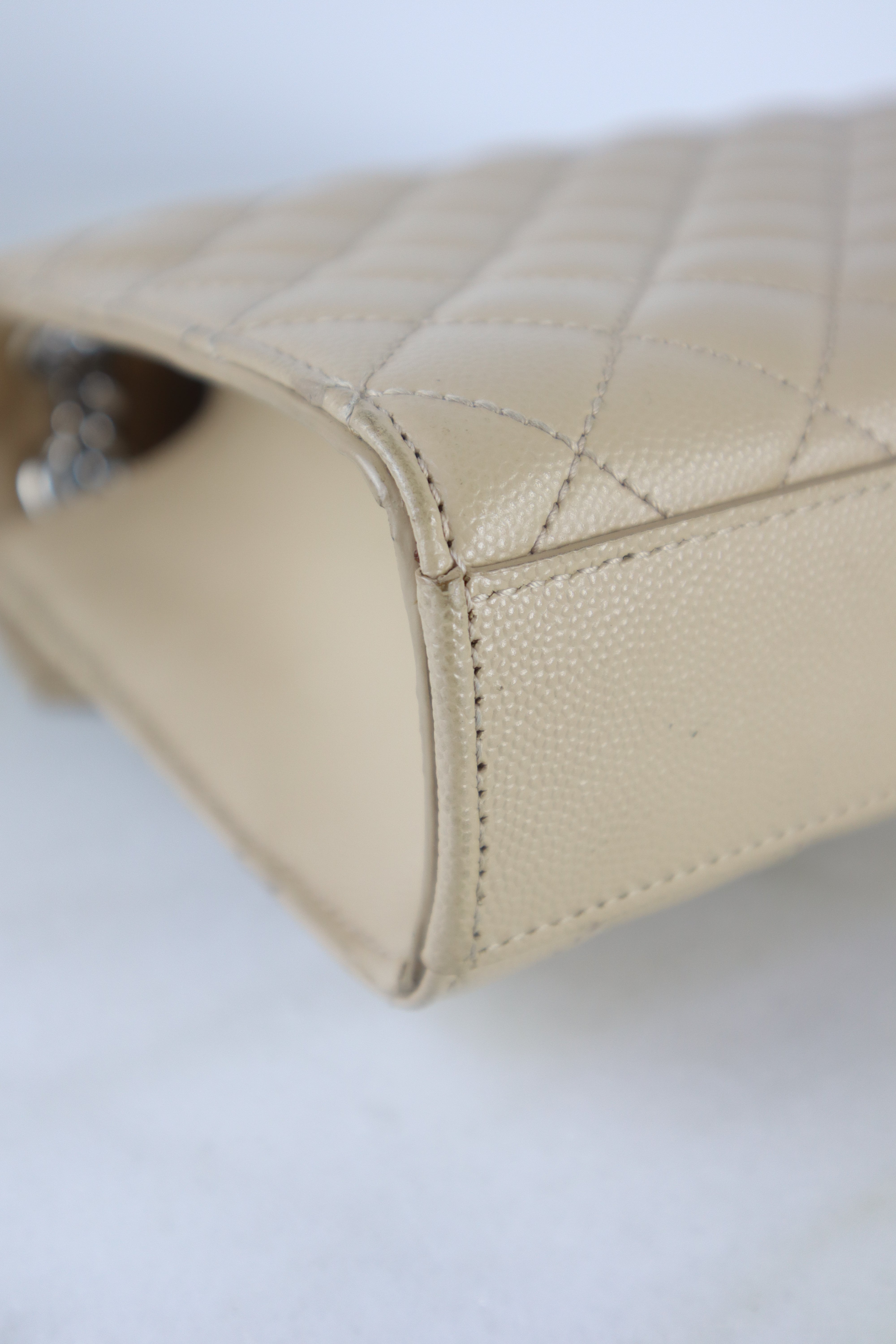 YSL Beige Envelope Medium Crossbody Bag